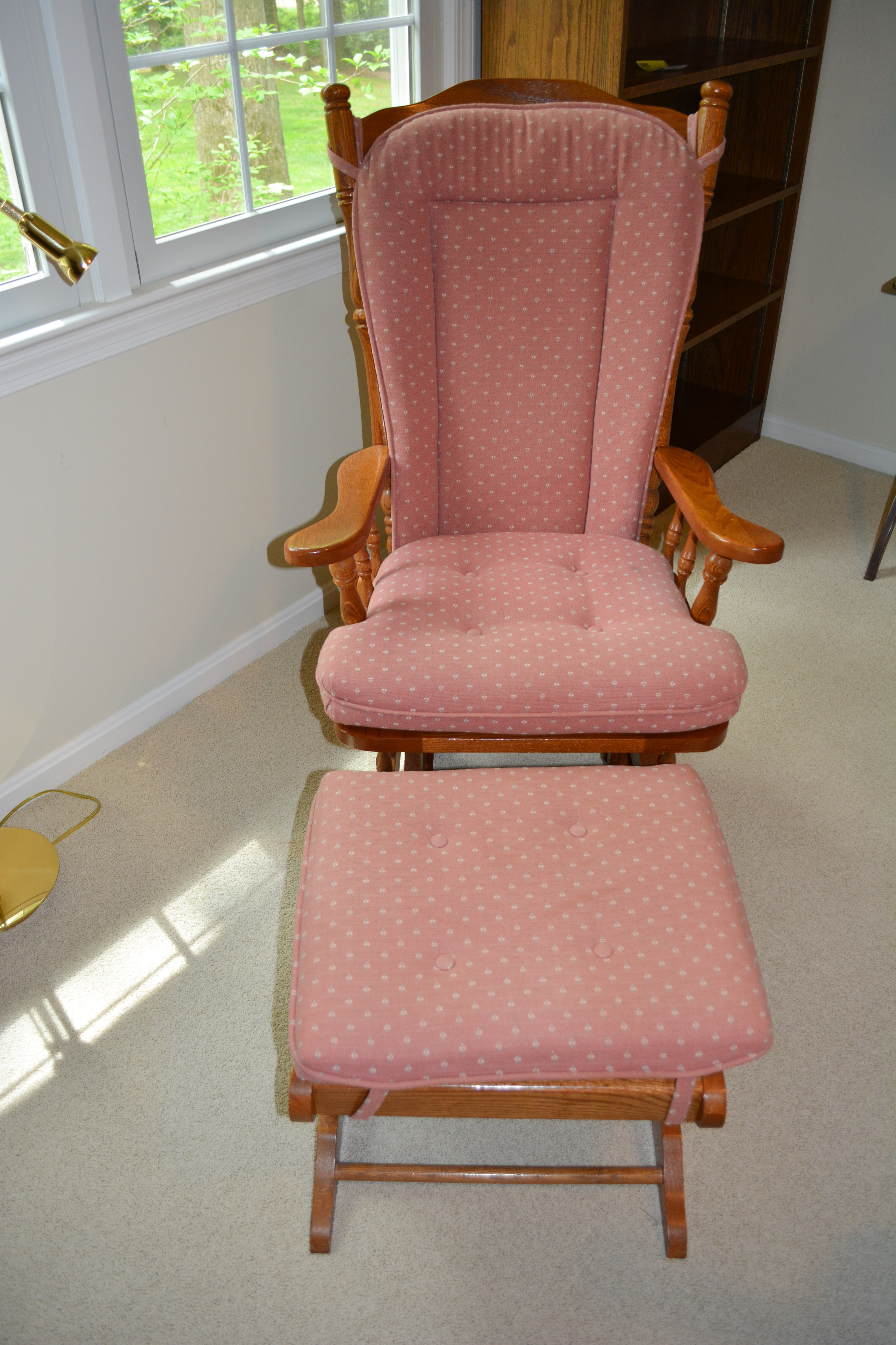 Contemporary Rocker Glider With Ottoman