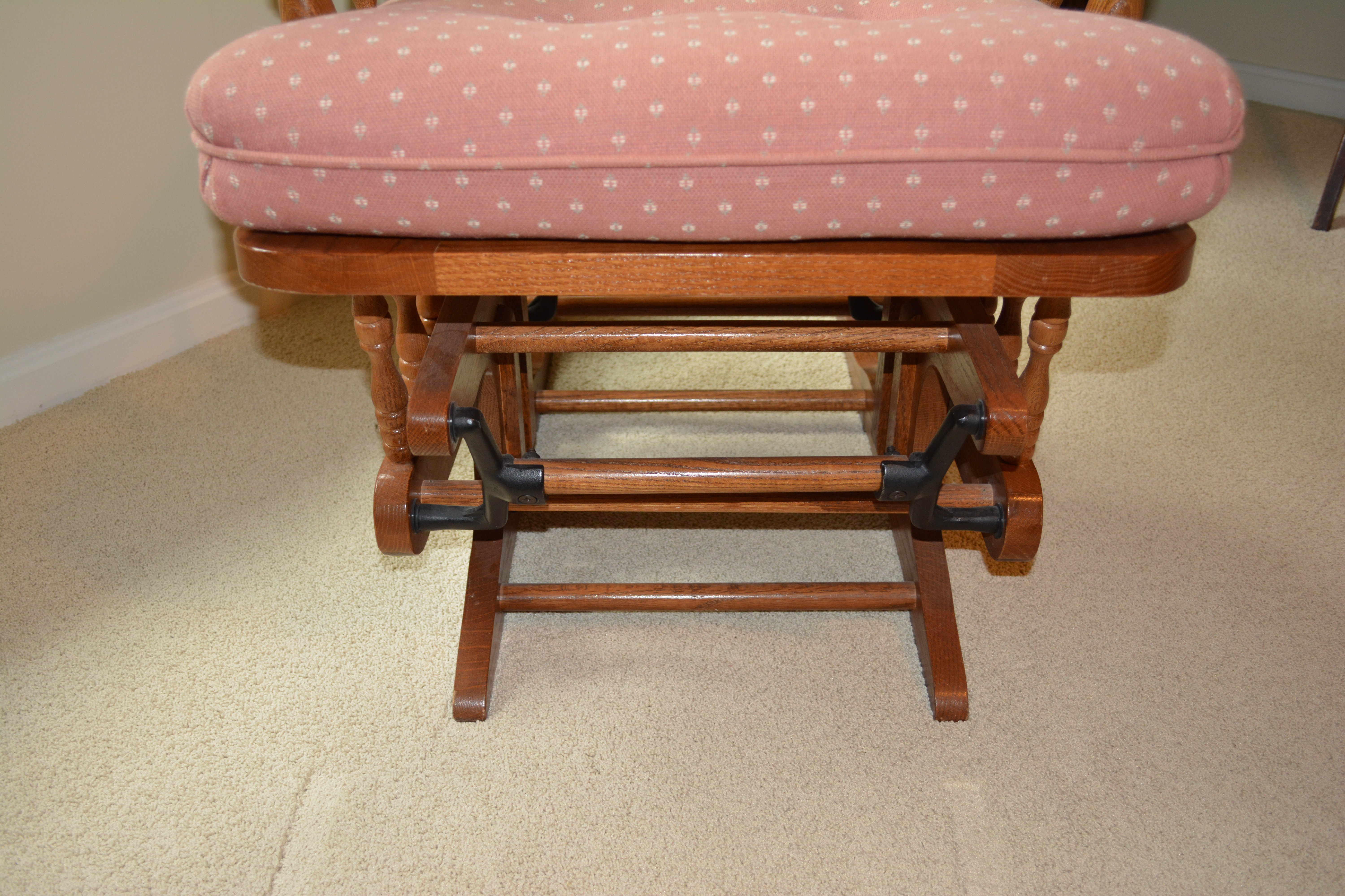 Contemporary Rocker Glider With Ottoman