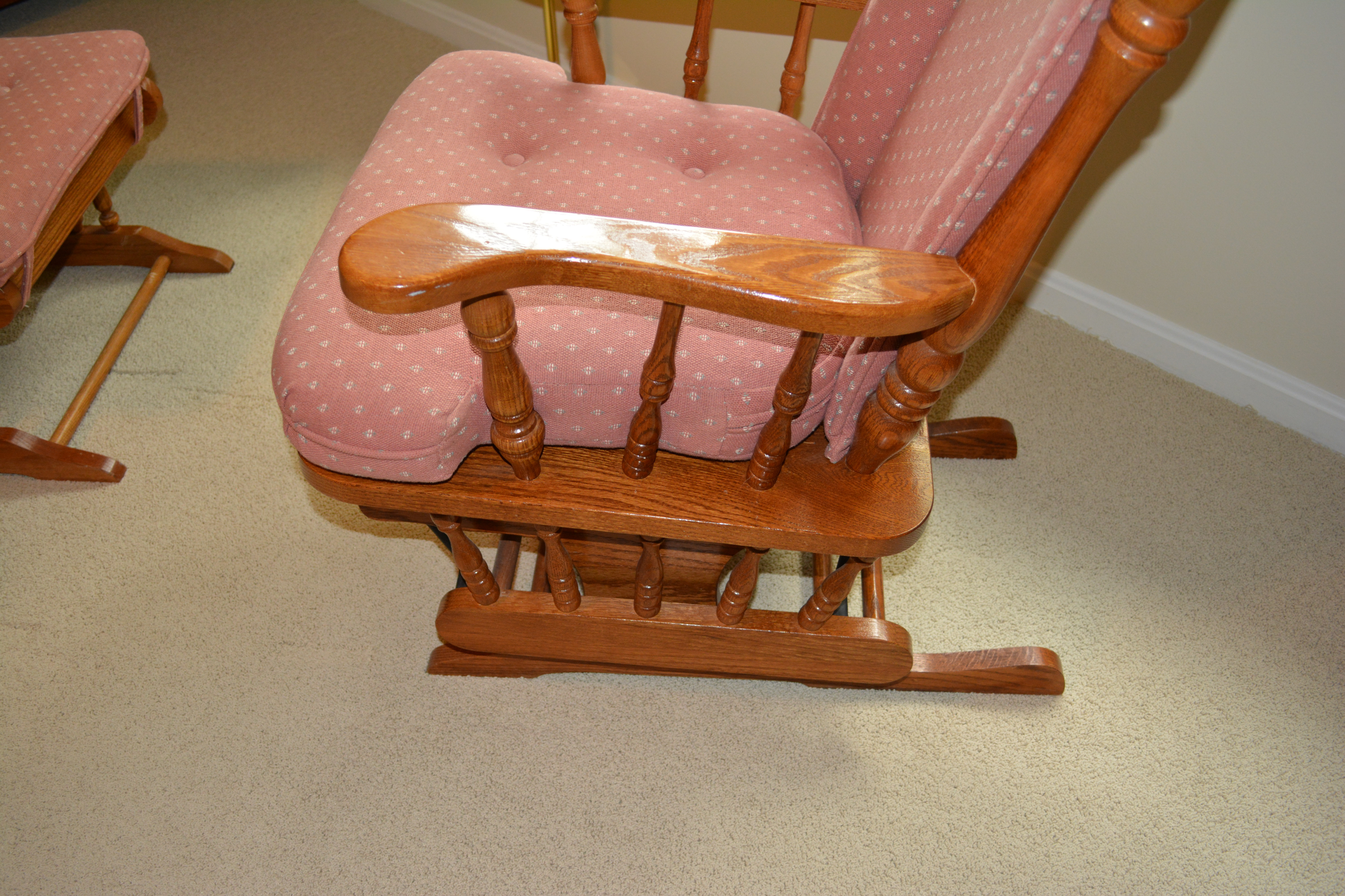 Contemporary Rocker Glider With Ottoman