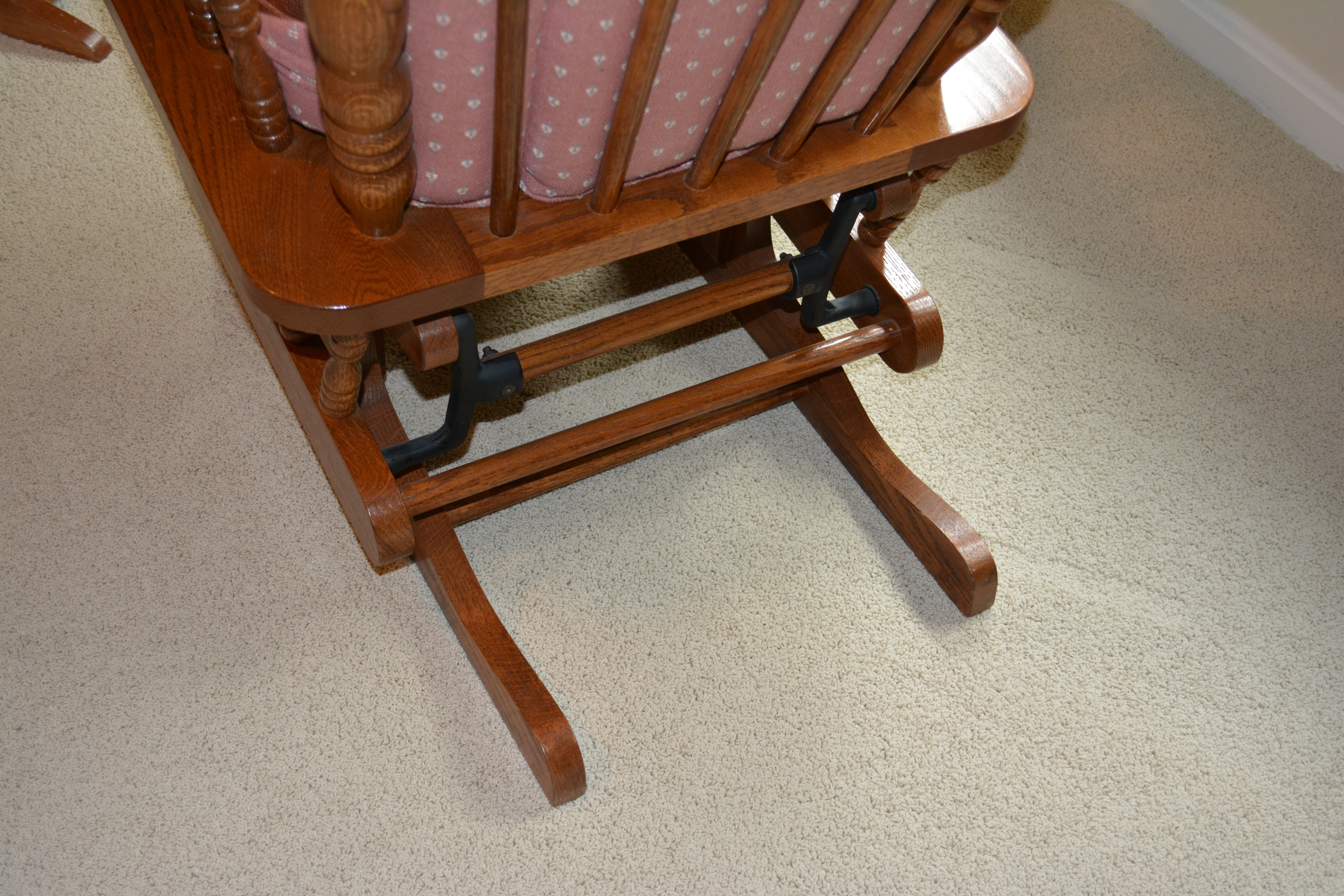 Contemporary Rocker Glider With Ottoman