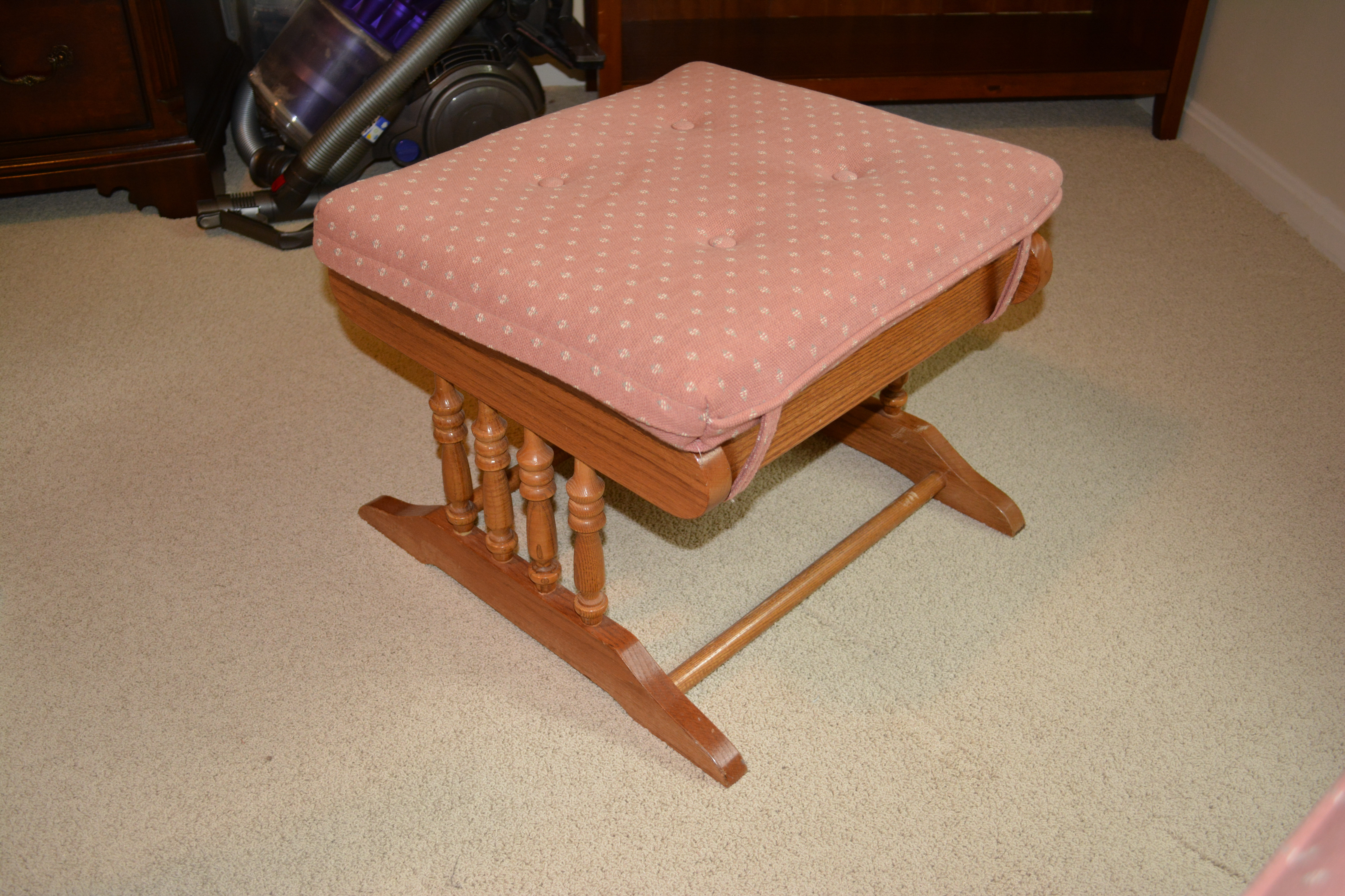 Contemporary Rocker Glider With Ottoman