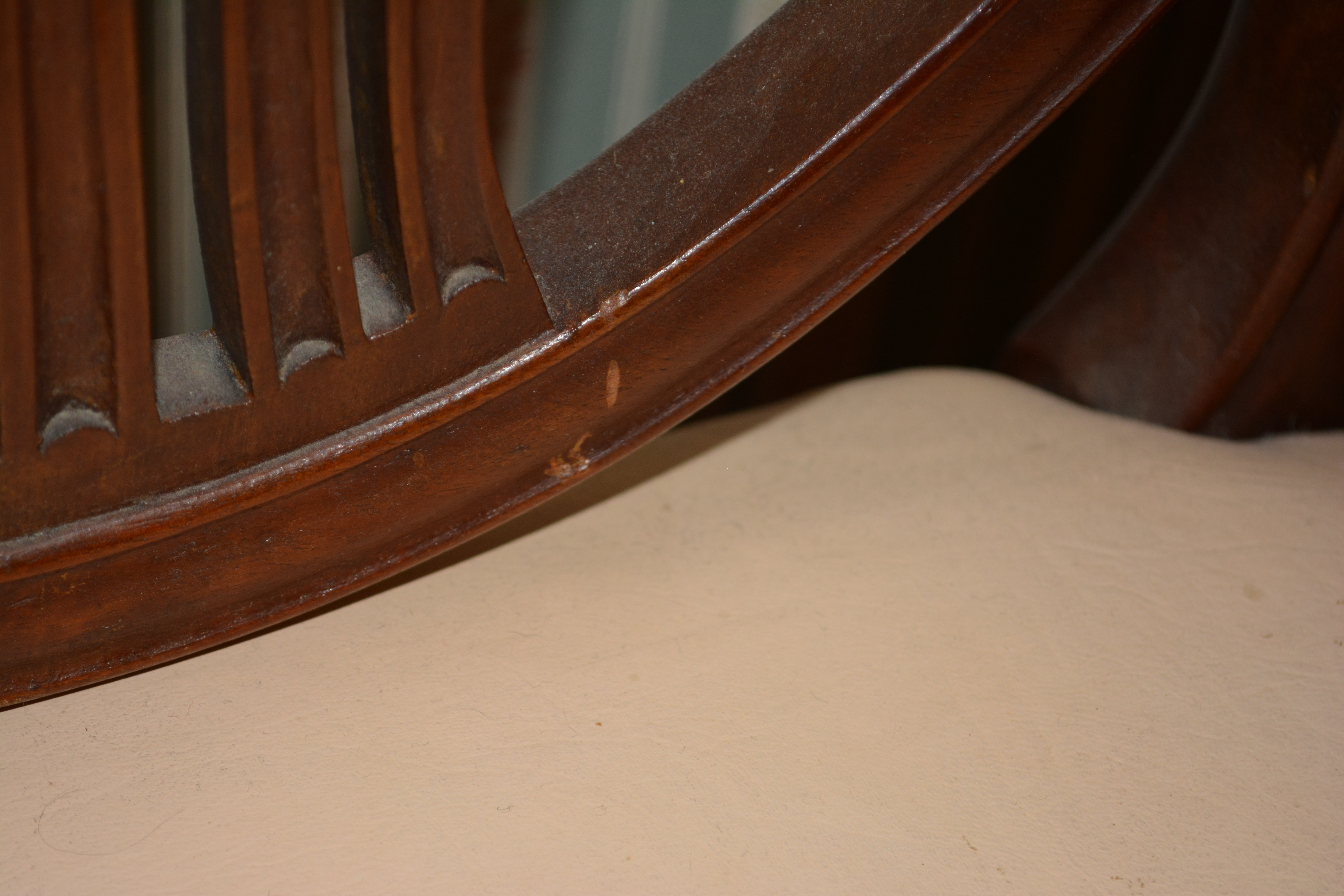 Vintage Hepplewhite Style Side Chairs With Leather Seats