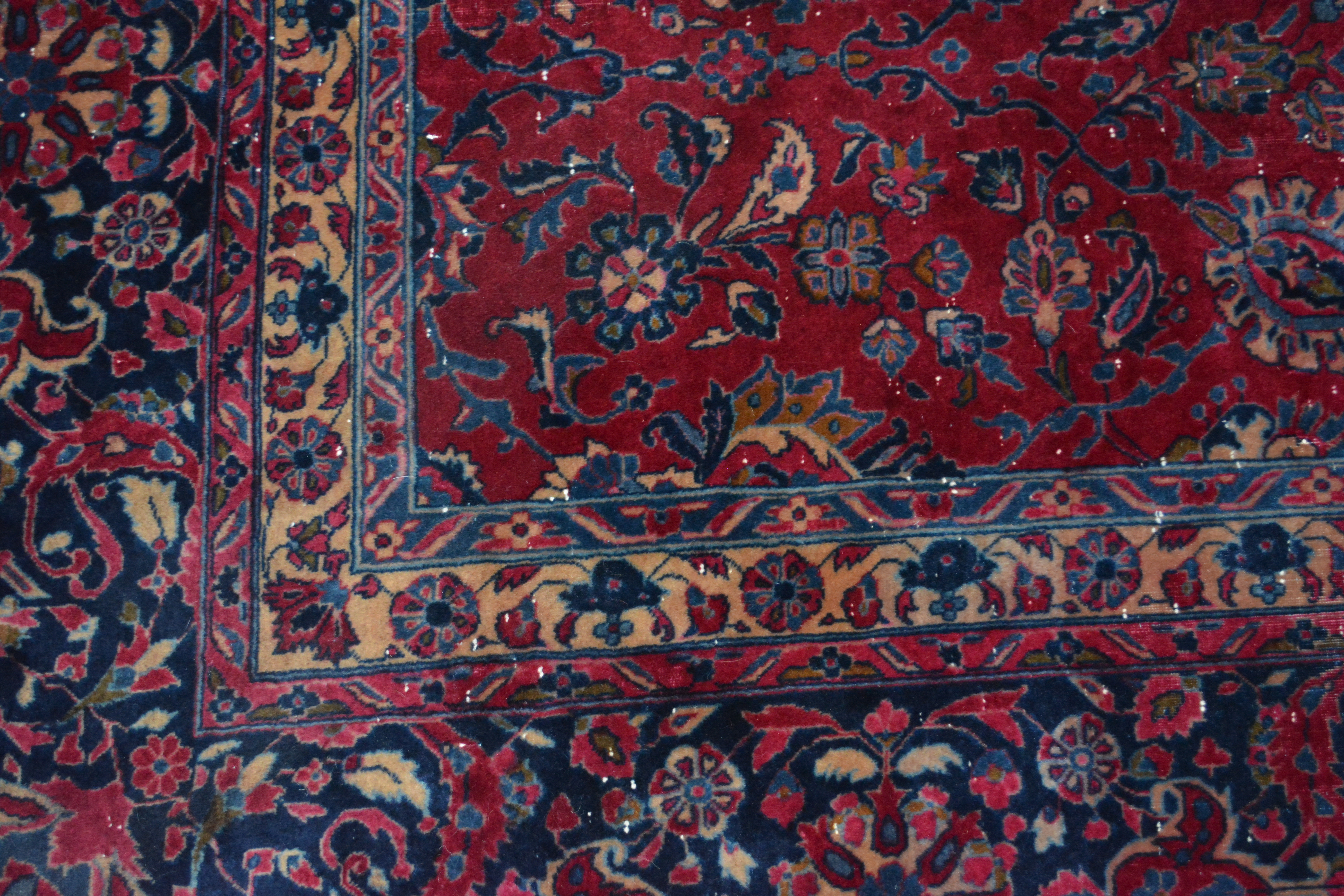 Semi-Antique Hand-Knotted Persian Area Rug