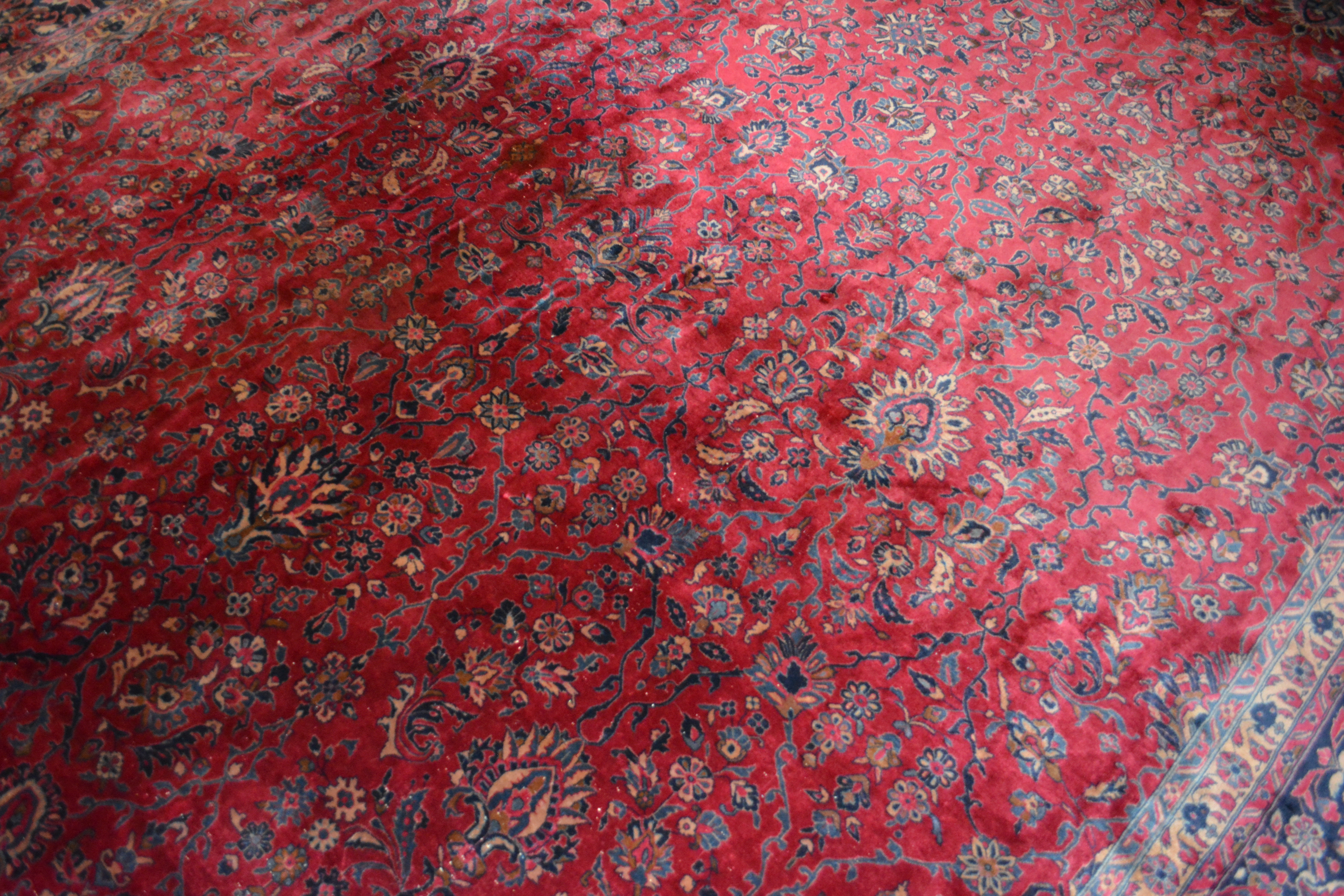 Semi-Antique Hand-Knotted Persian Area Rug