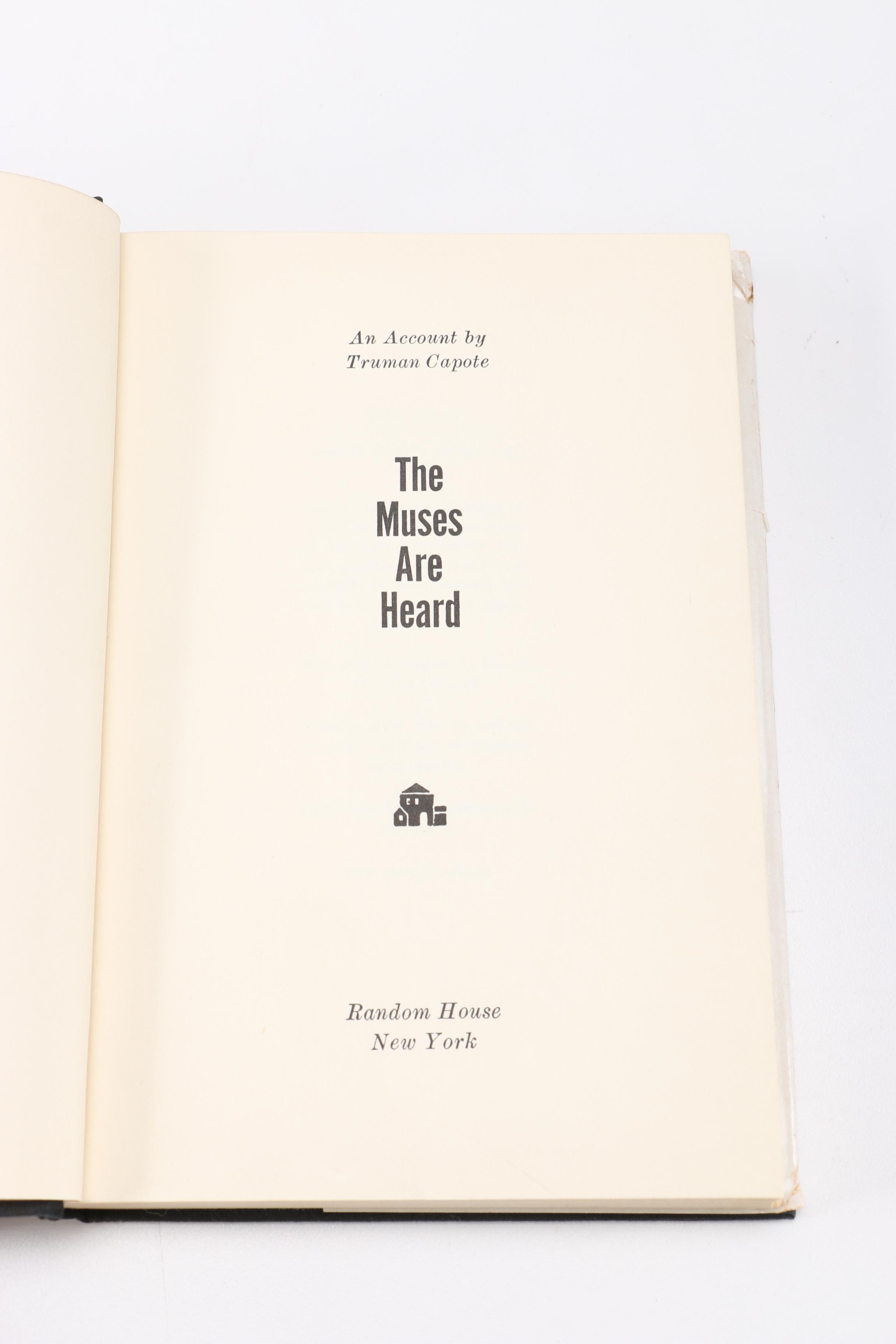 1956 Second Printing "The Muses and Heard" By Truman Capote