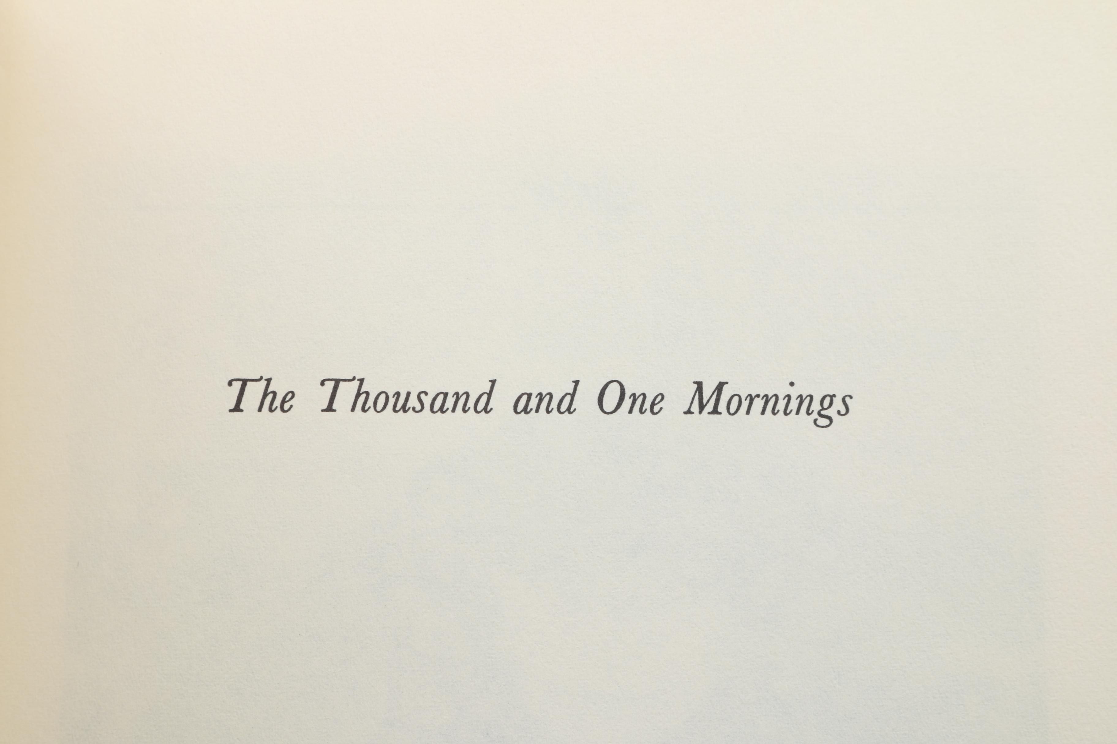 1973 First U.S Printing "The Thousand and One Mornings" by Colette