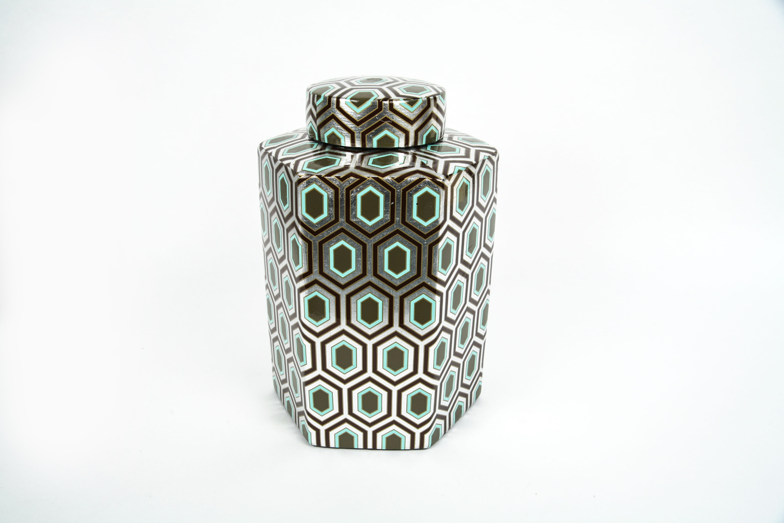 Pair of Ceramic Ginger Jars by Three Hands Corp