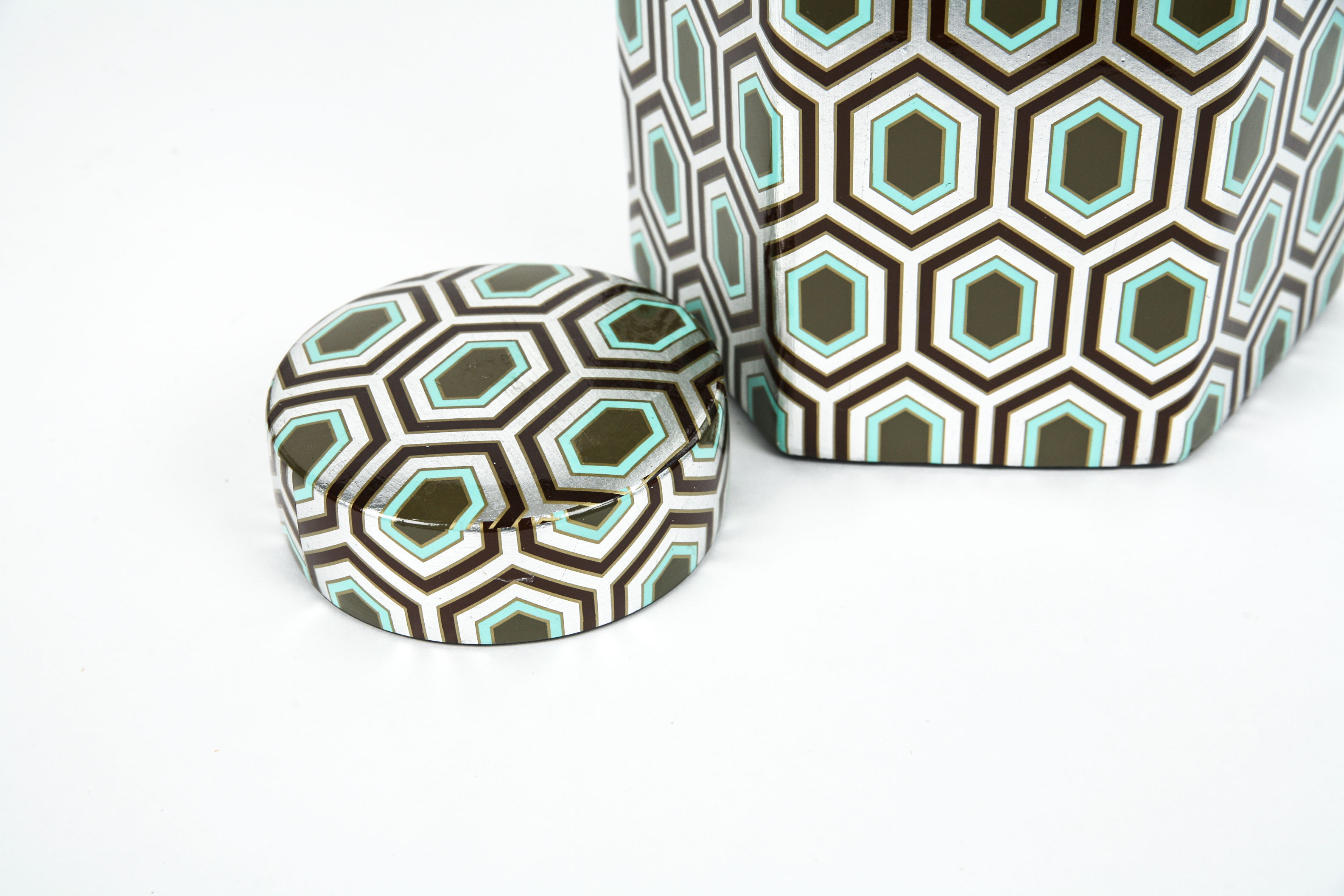 Pair of Ceramic Ginger Jars by Three Hands Corp