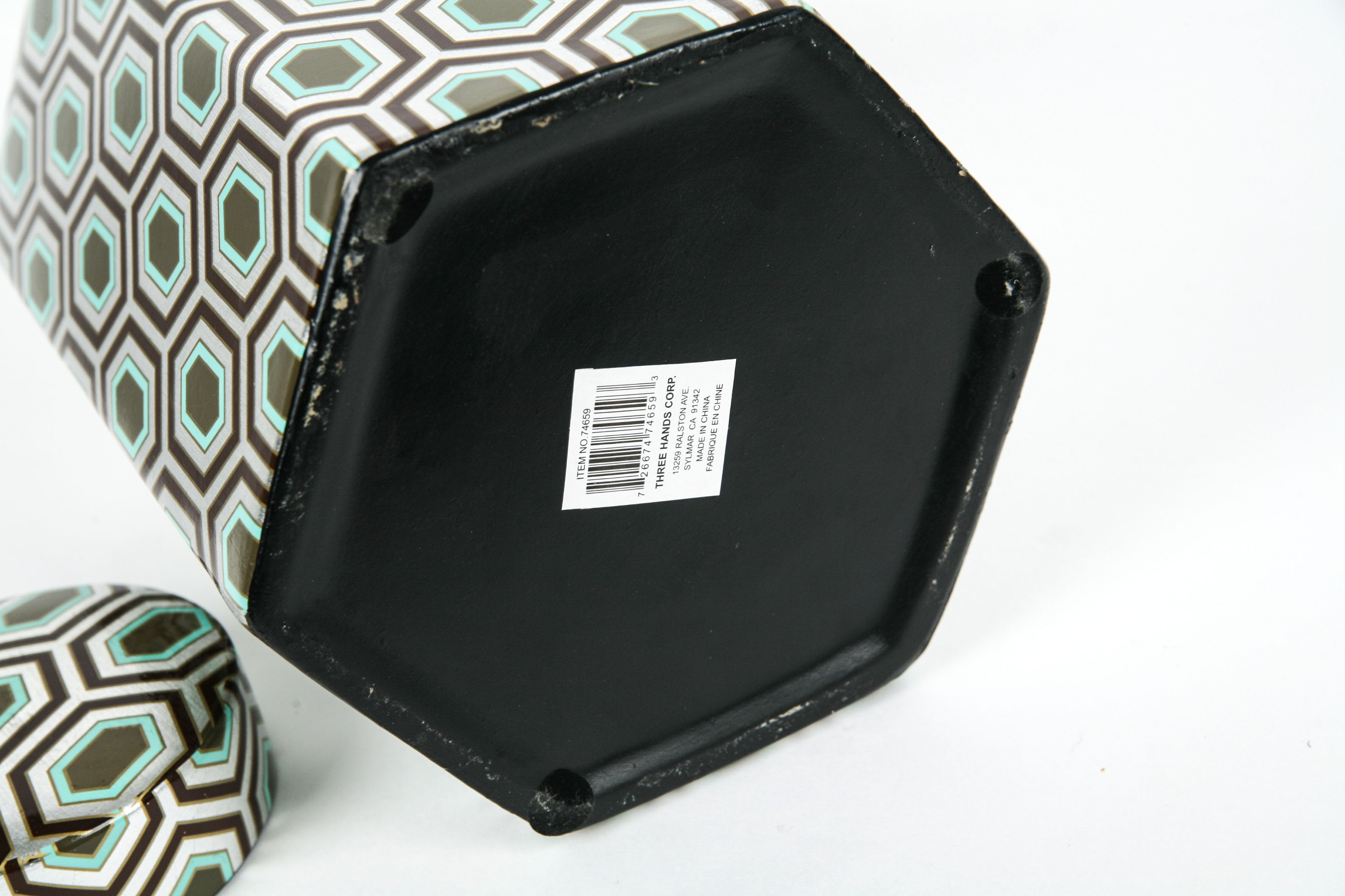 Pair of Ceramic Ginger Jars by Three Hands Corp