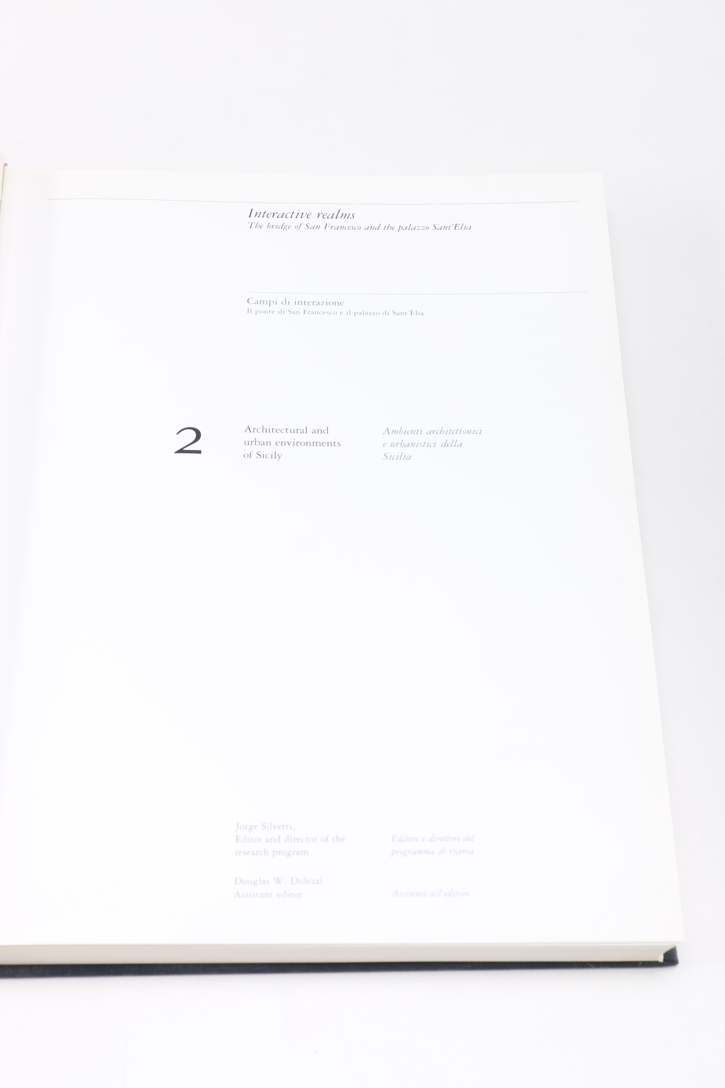 "Interactive Realms: The Bridge of San Francesco and the Palazzo Sant'Elia" Edited by Jorge Silvetti