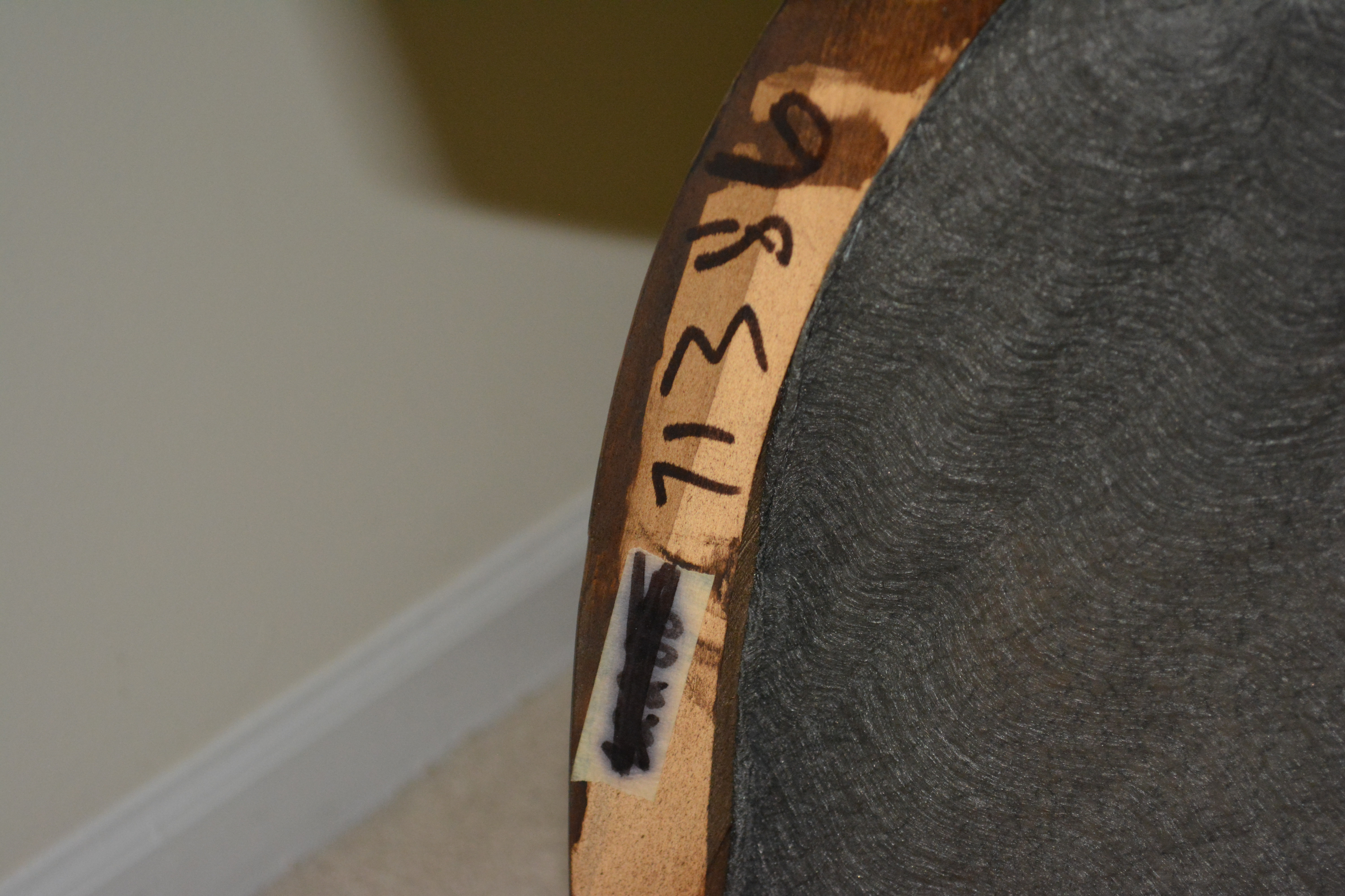 Vintage Upholstered and Caned Armchair