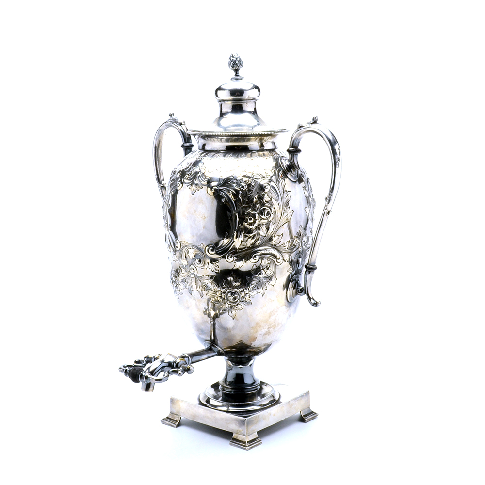 Ornate Silver Plate Beverage Dispenser