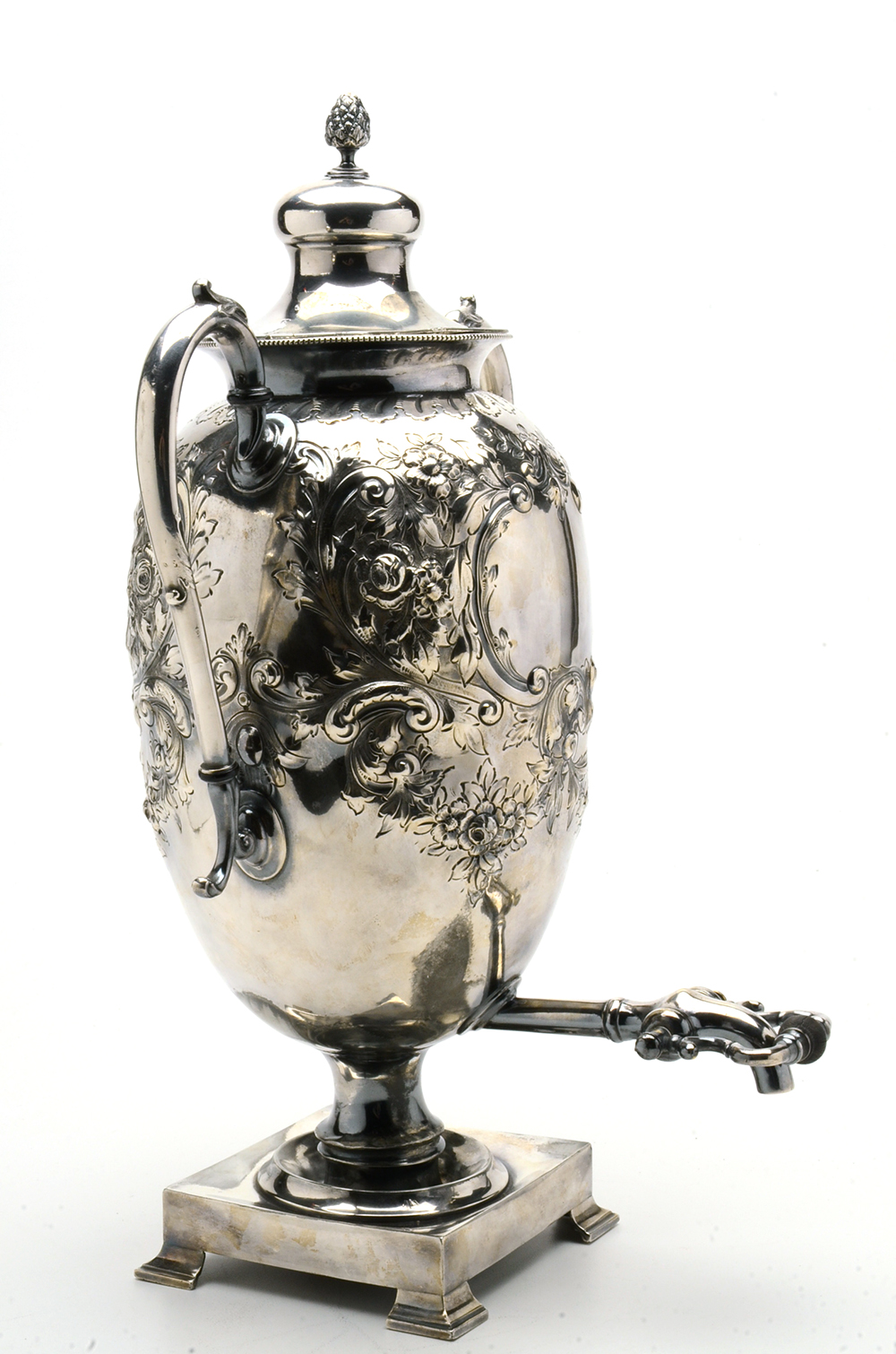 Ornate Silver Plate Beverage Dispenser