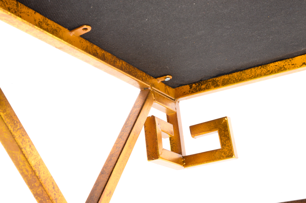 Gray Upholstered Tufted Stools