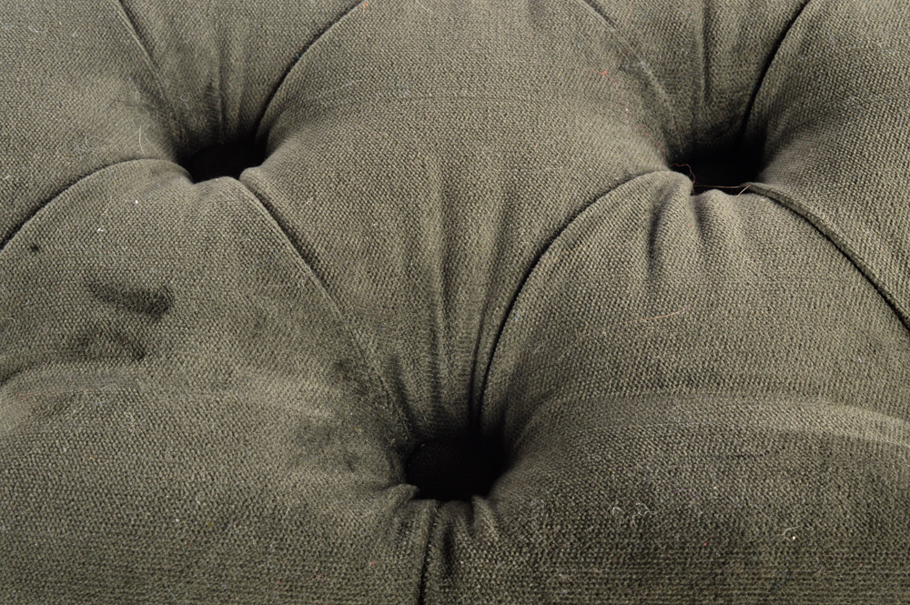 Gray Upholstered Tufted Stools