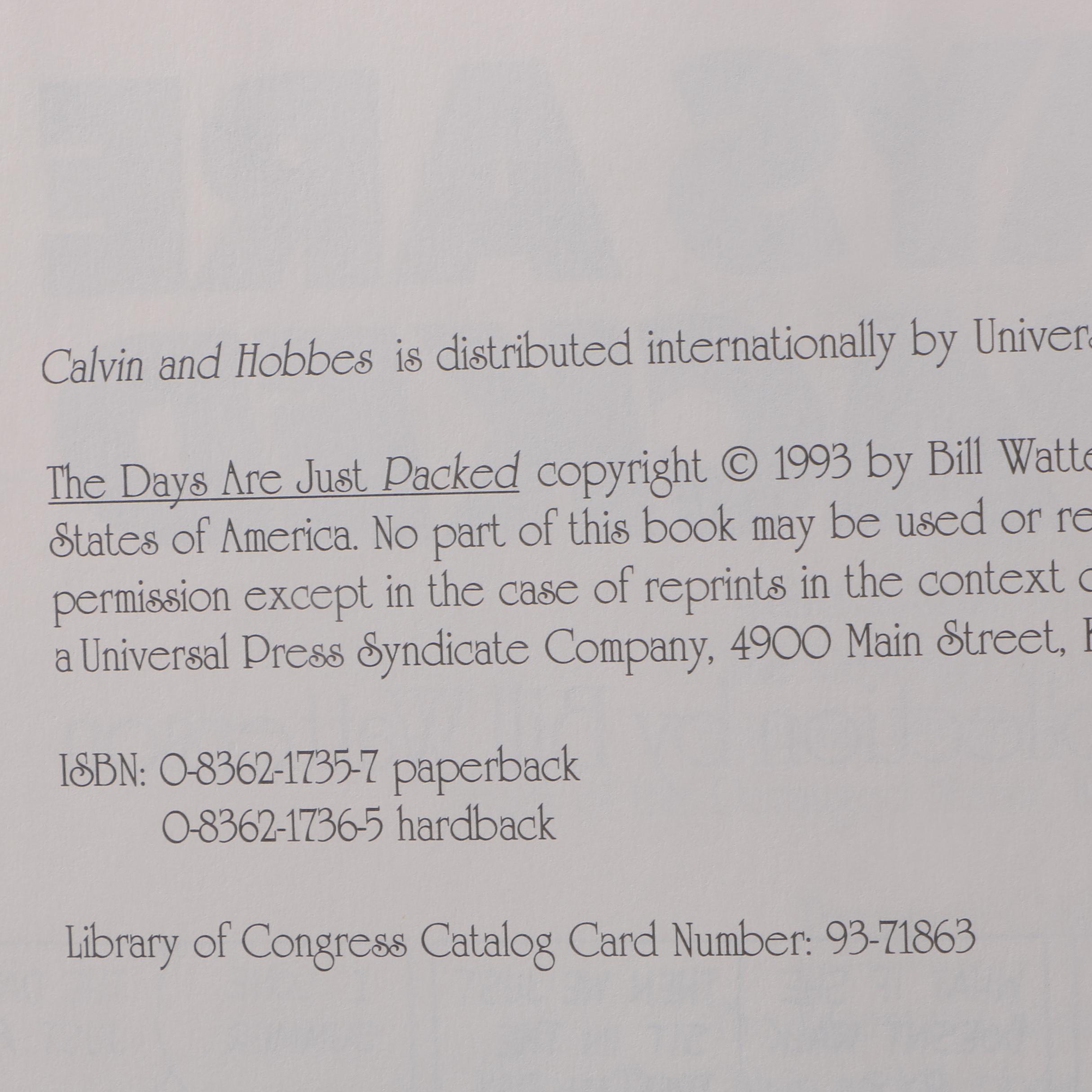 Calvin and Hobbes Books