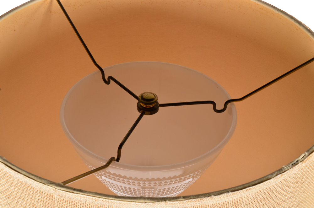 Mid Century Modern Teak and Brass Table Lamps