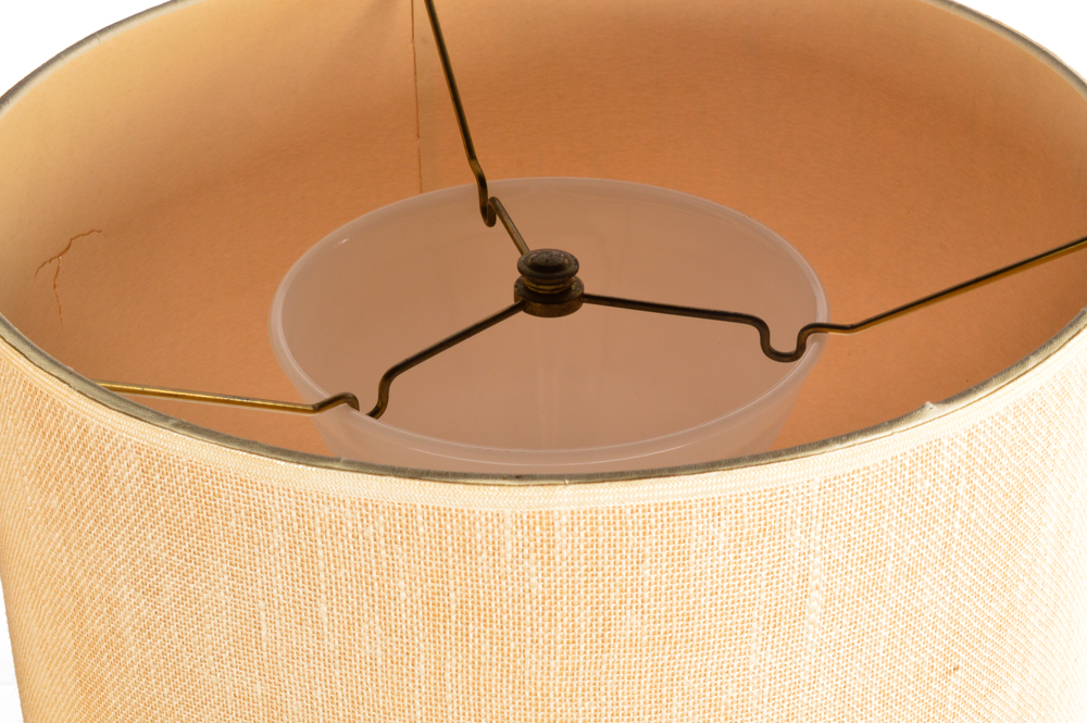 Mid Century Modern Teak and Brass Table Lamps