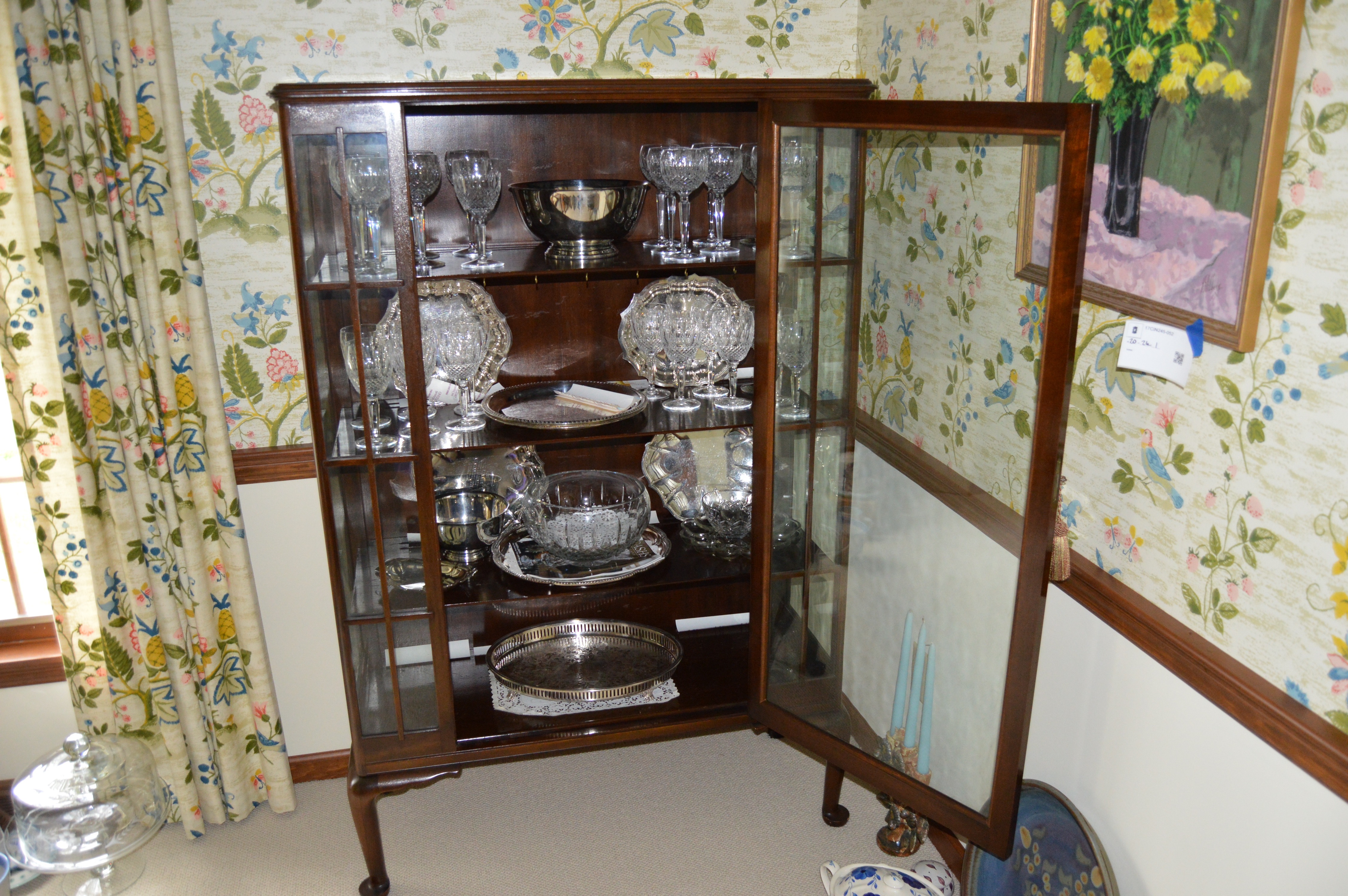 Vintage Queen Anne Style China Cabinet