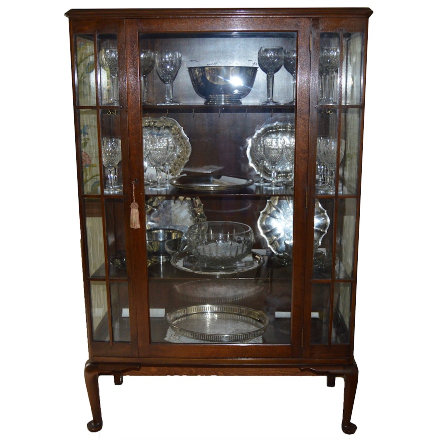 Vintage Queen Anne Style China Cabinet