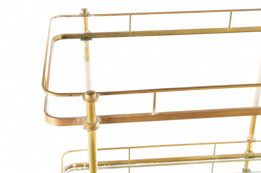 Brass and Glass Bar Cart