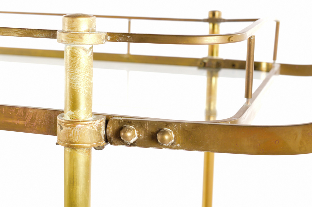 Brass and Glass Bar Cart