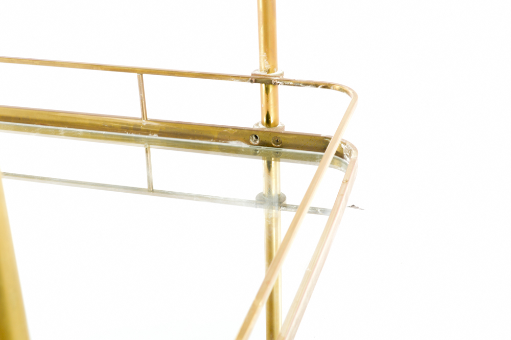 Brass and Glass Bar Cart