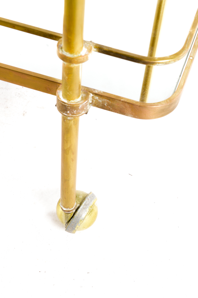 Brass and Glass Bar Cart