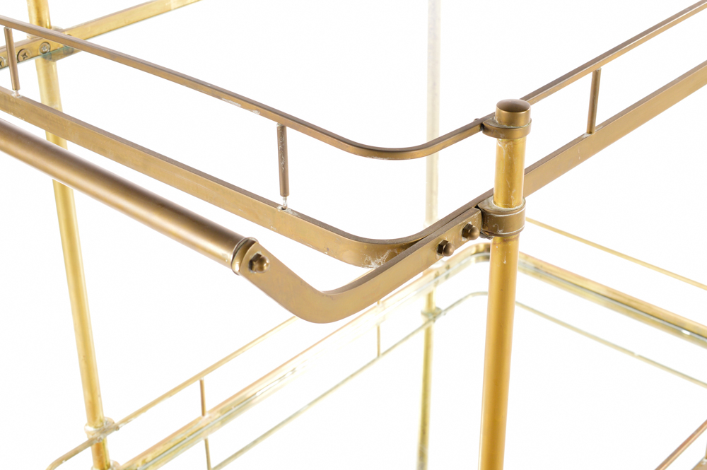 Brass and Glass Bar Cart