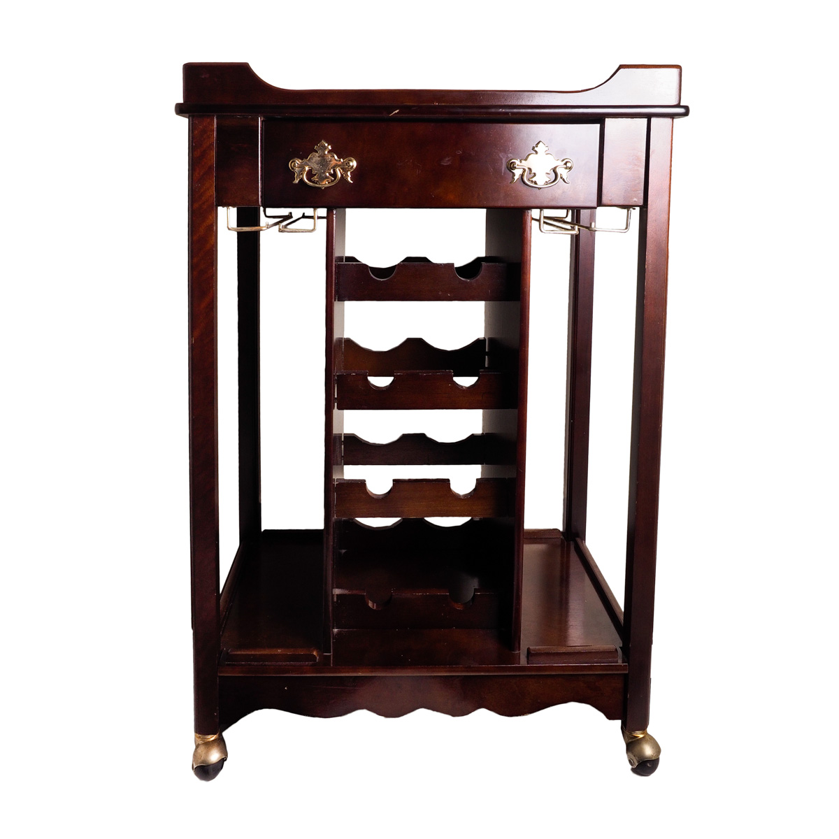 Vintage Tray Top Bar Cart