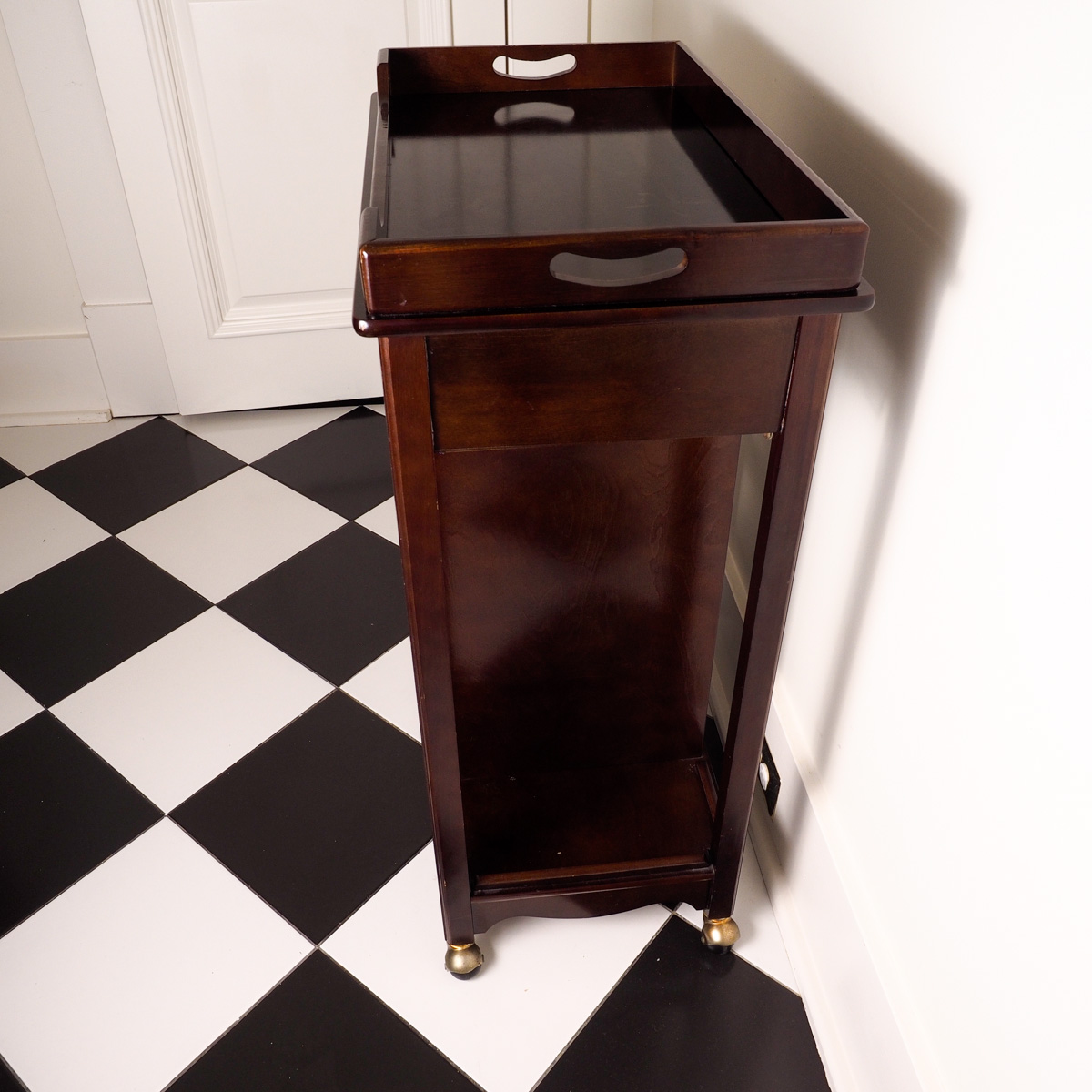 Vintage Tray Top Bar Cart