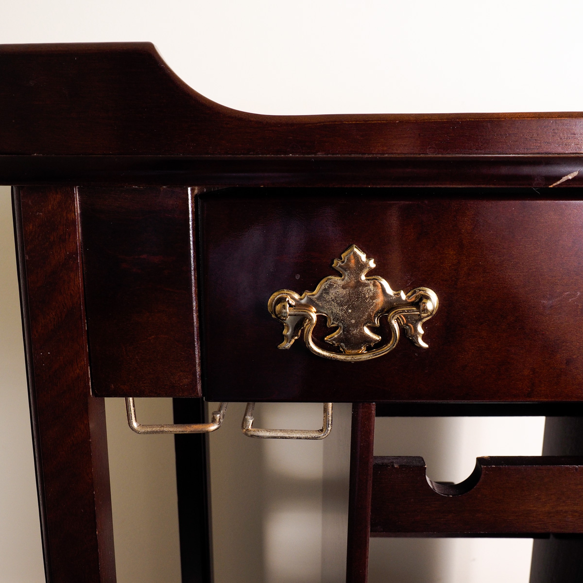 Vintage Tray Top Bar Cart