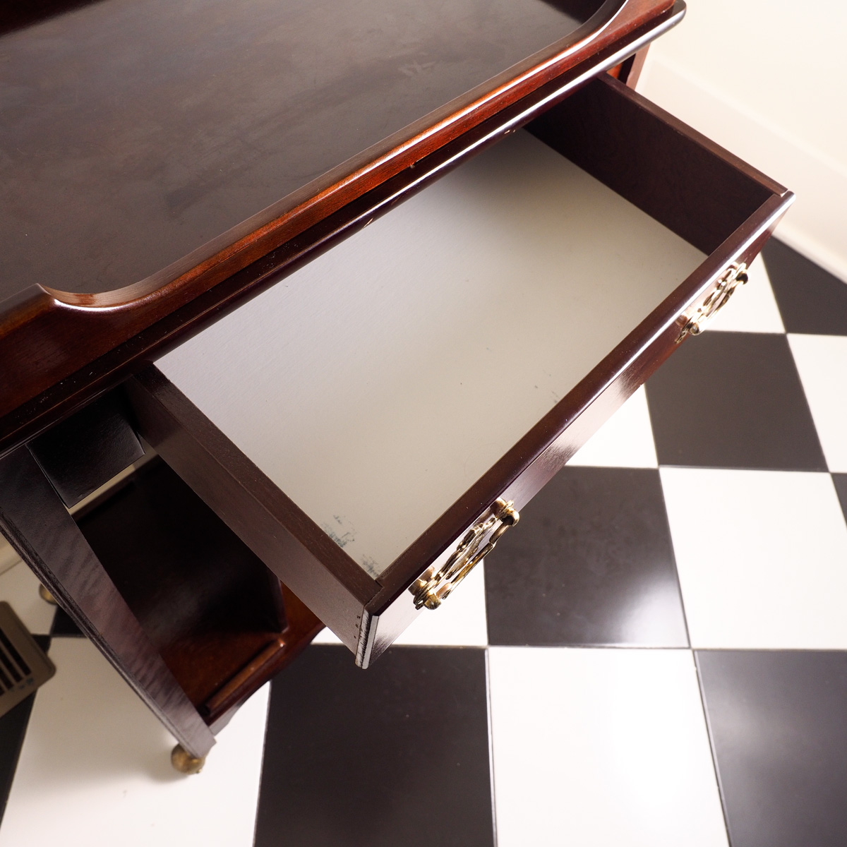 Vintage Tray Top Bar Cart