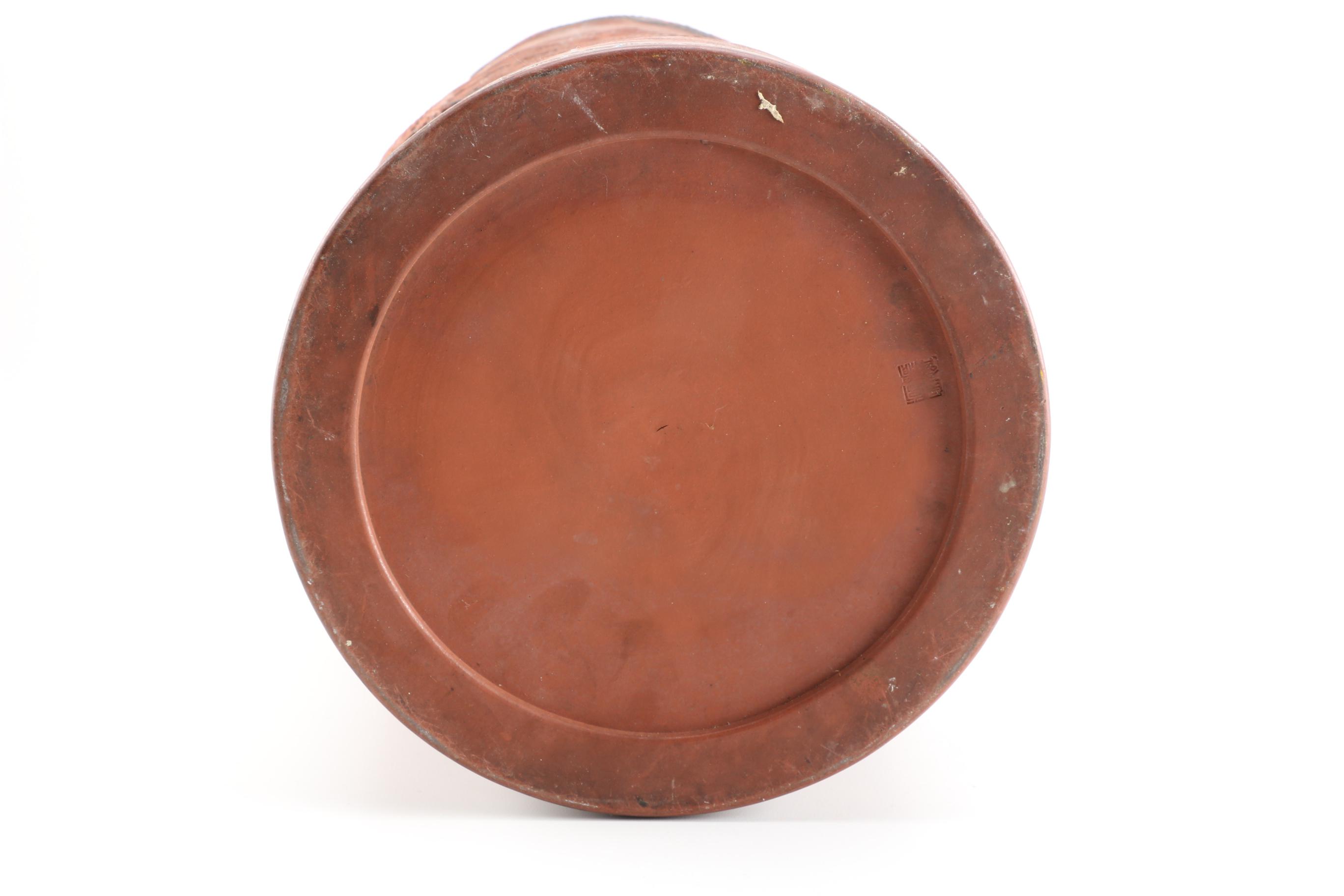 Japanese Tokoname Redware Umbrella Stand