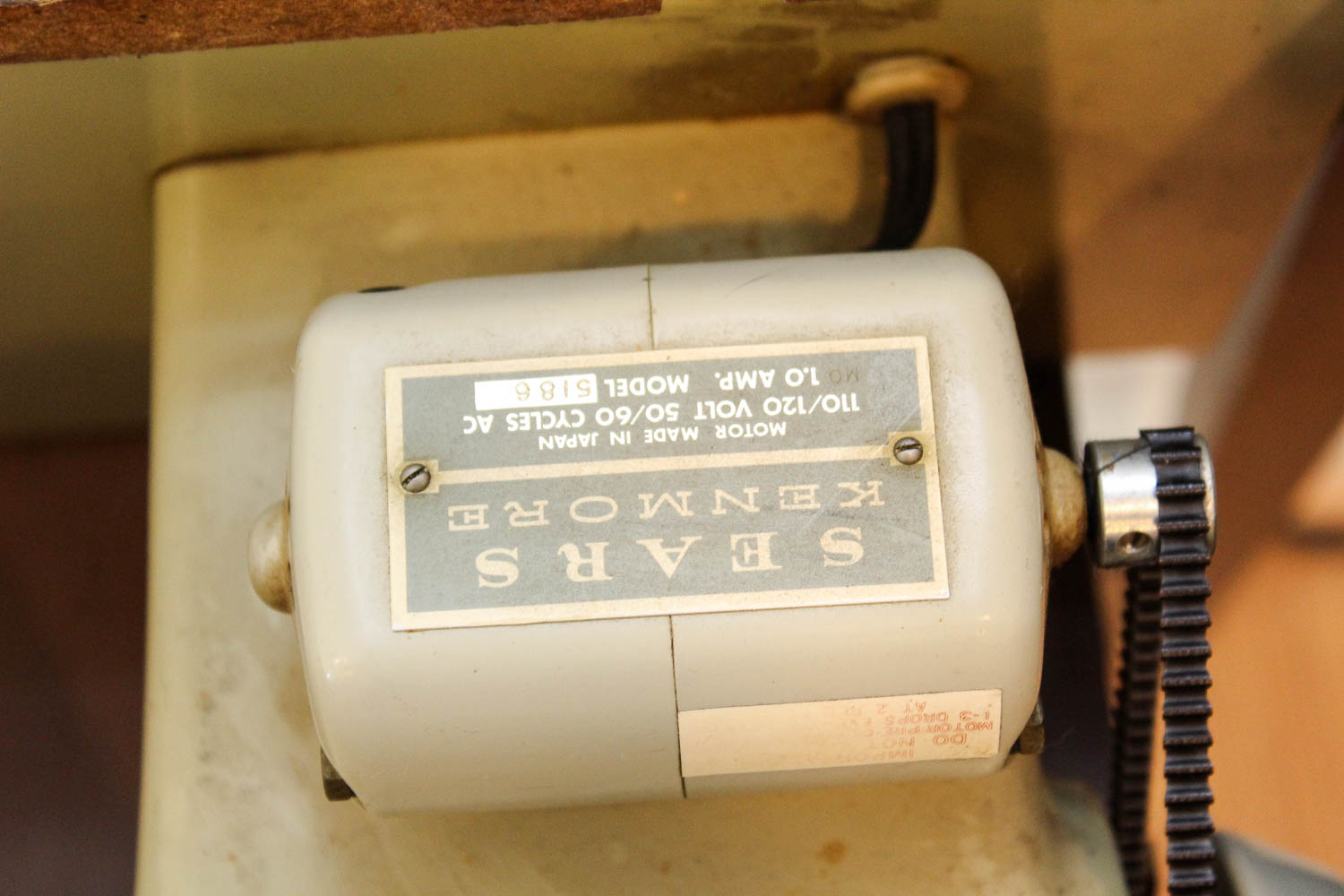 Sears Kenmore Sewing Machine and Wooden Table