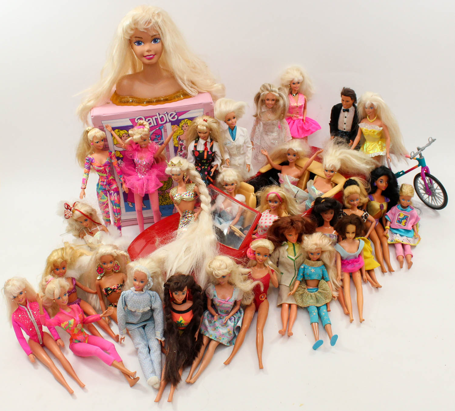 Vast Assortment of Vintage Barbie Collection, Car and Closet