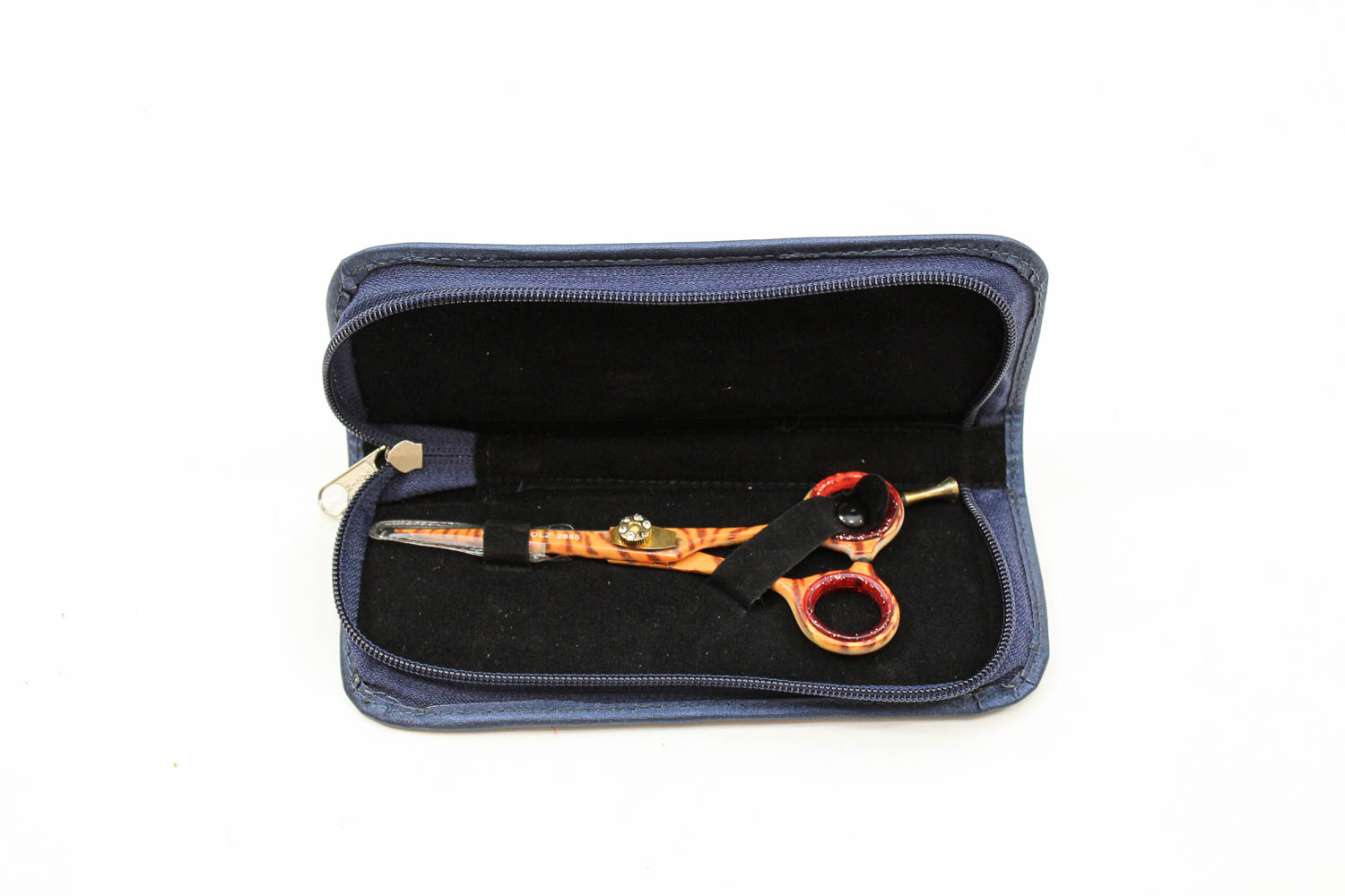 Pair of Body Toolz Animal Print Haircutting Shears with Protective Case