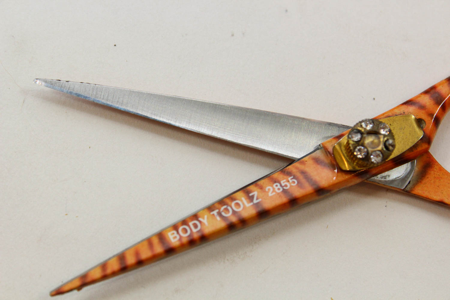 Pair of Body Toolz Animal Print Haircutting Shears with Protective Case