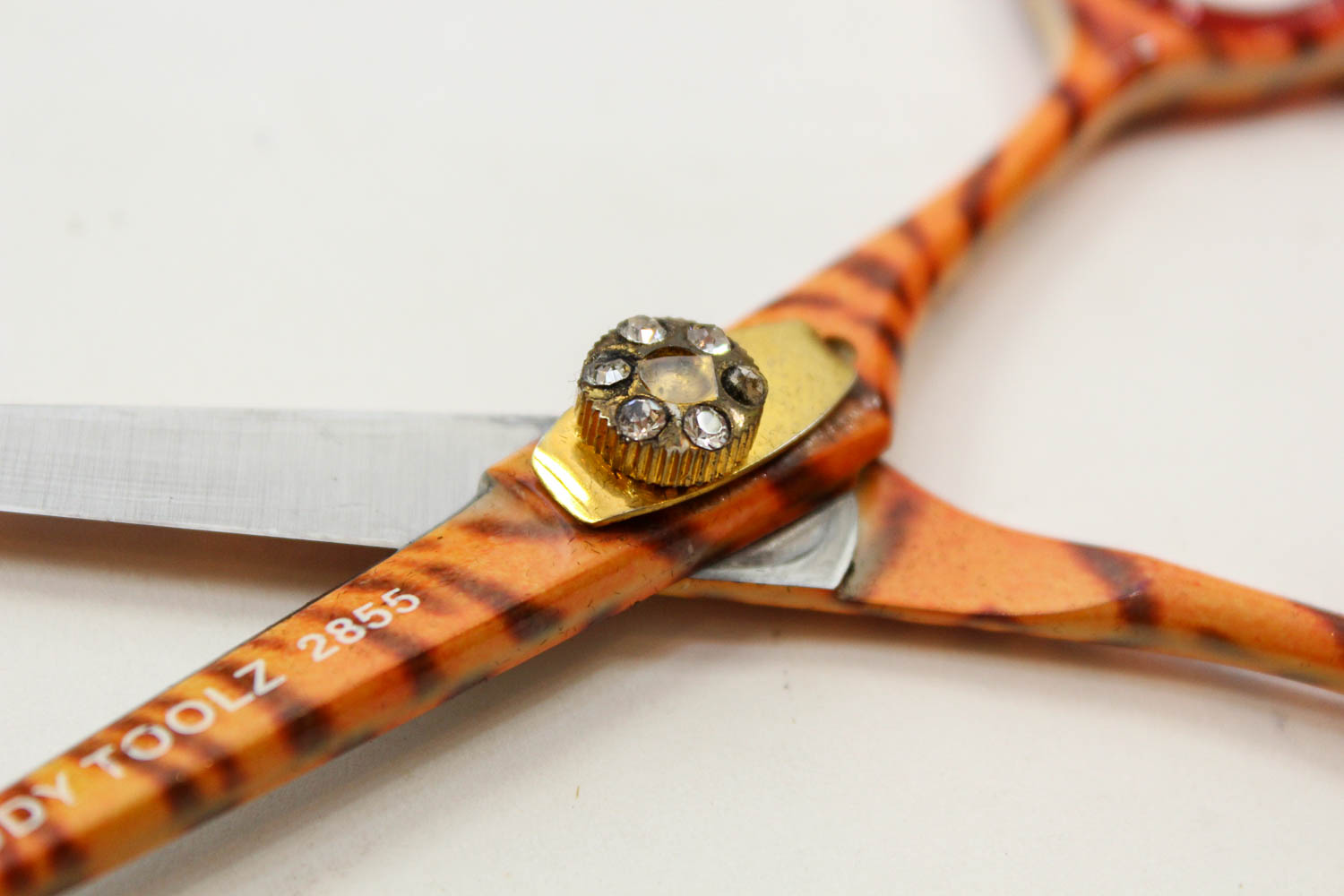 Pair of Body Toolz Animal Print Haircutting Shears with Protective Case