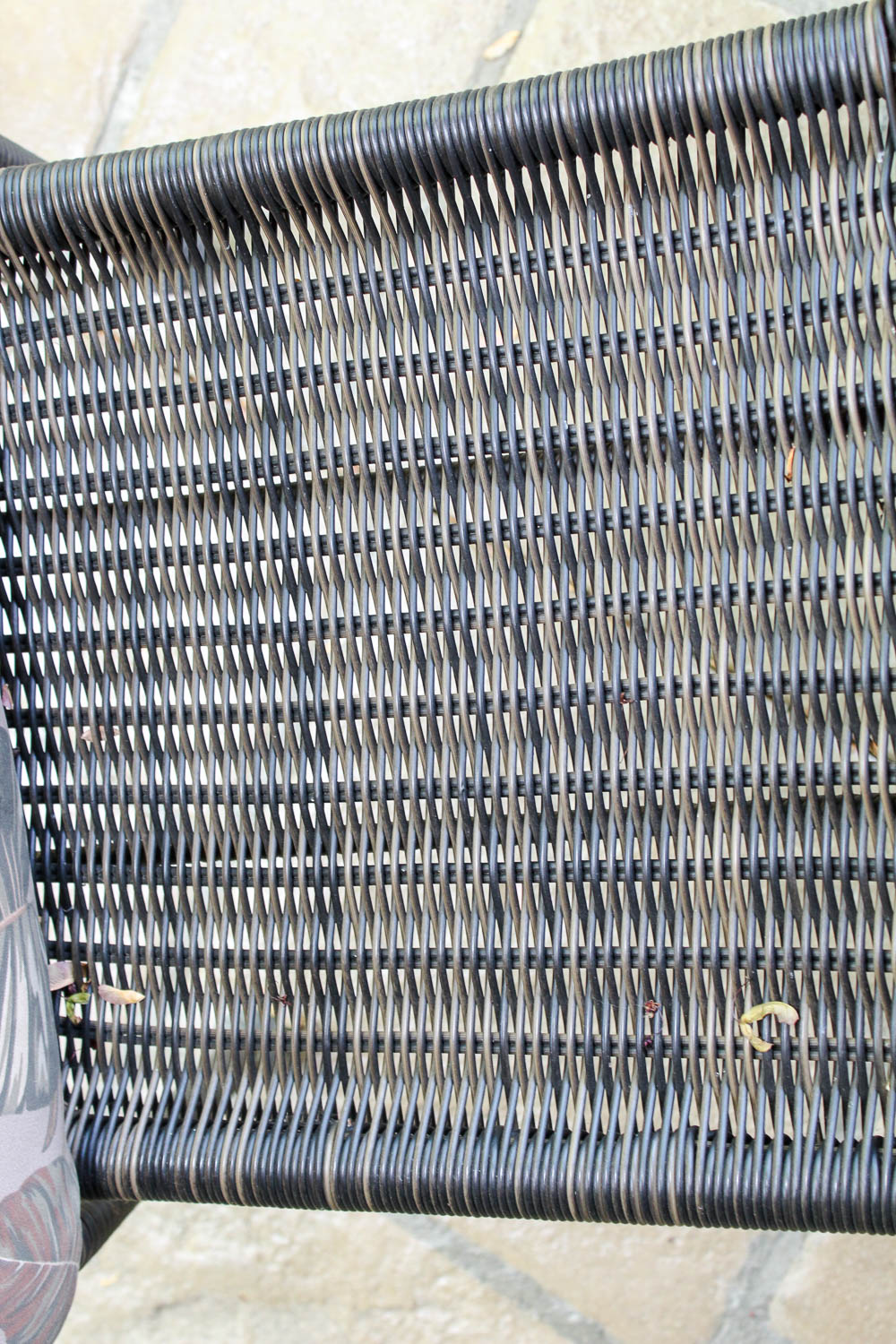 Pair of Dark Brown Wicker Patio Armchairs with Side Table