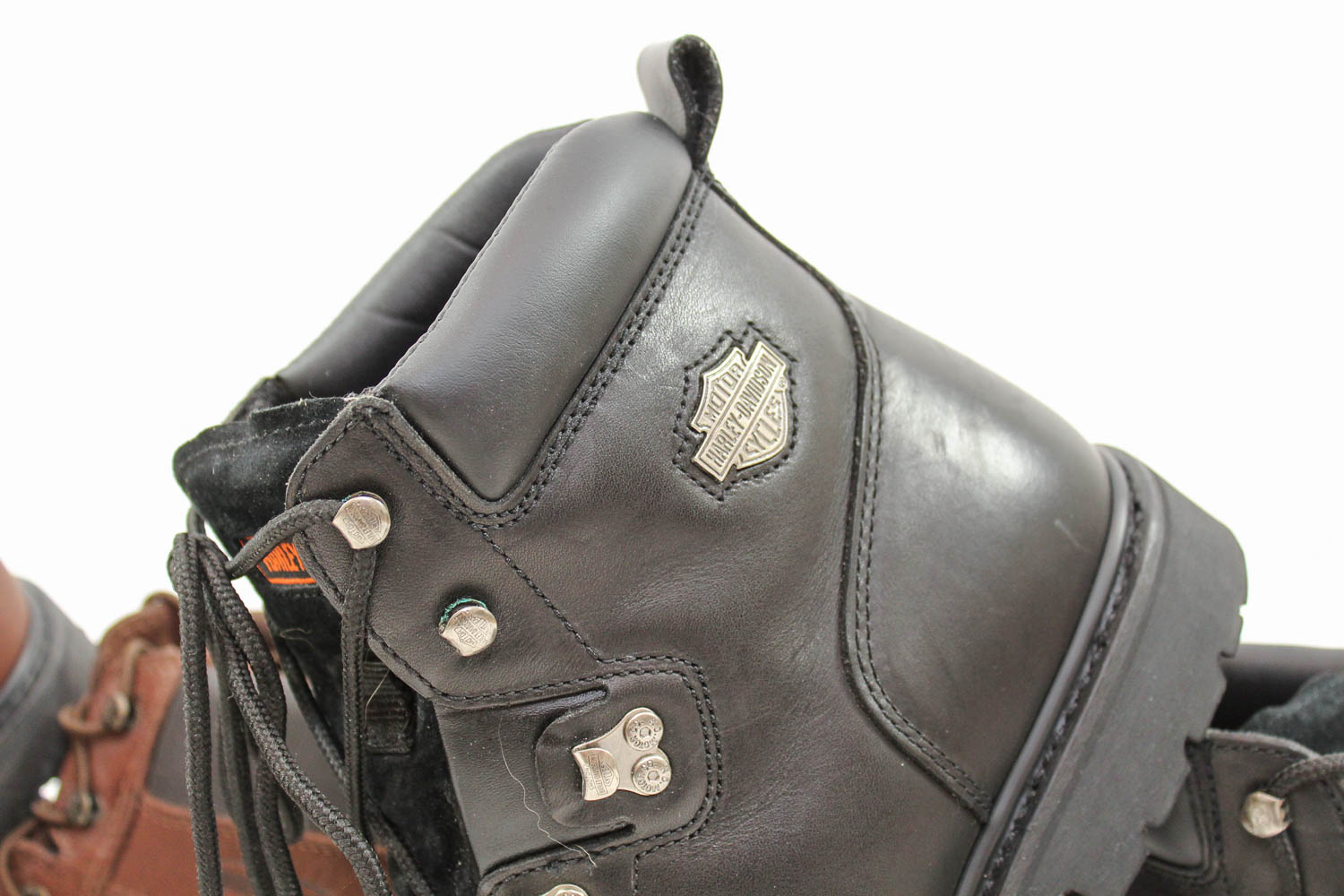 Two Pair of Men's Size 12 Boots: Harley Davidson and Wolverine Gortex