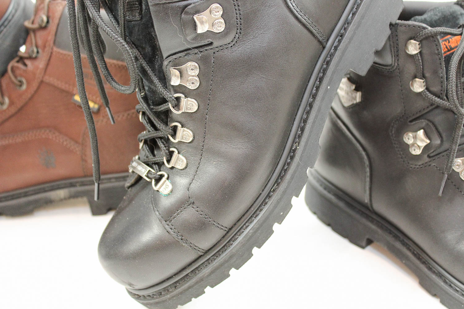 Two Pair of Men's Size 12 Boots: Harley Davidson and Wolverine Gortex