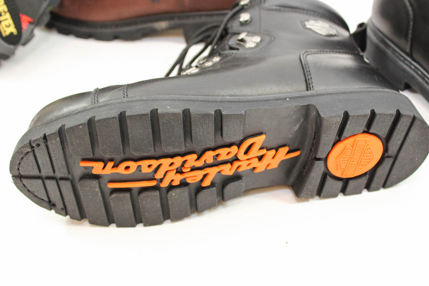 Two Pair of Men's Size 12 Boots: Harley Davidson and Wolverine Gortex