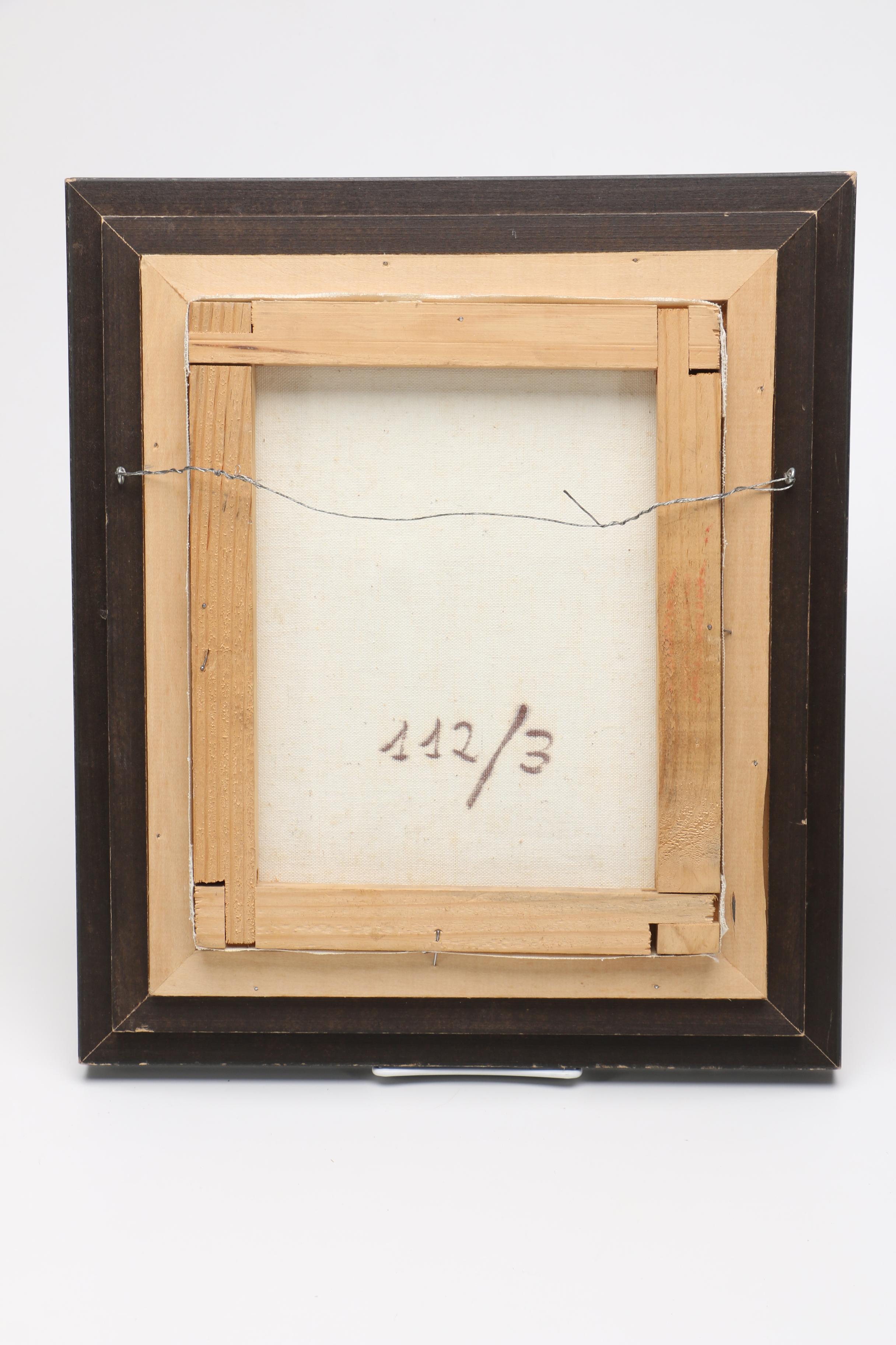 Framed Oil Painting on Canvas of an Alleyway