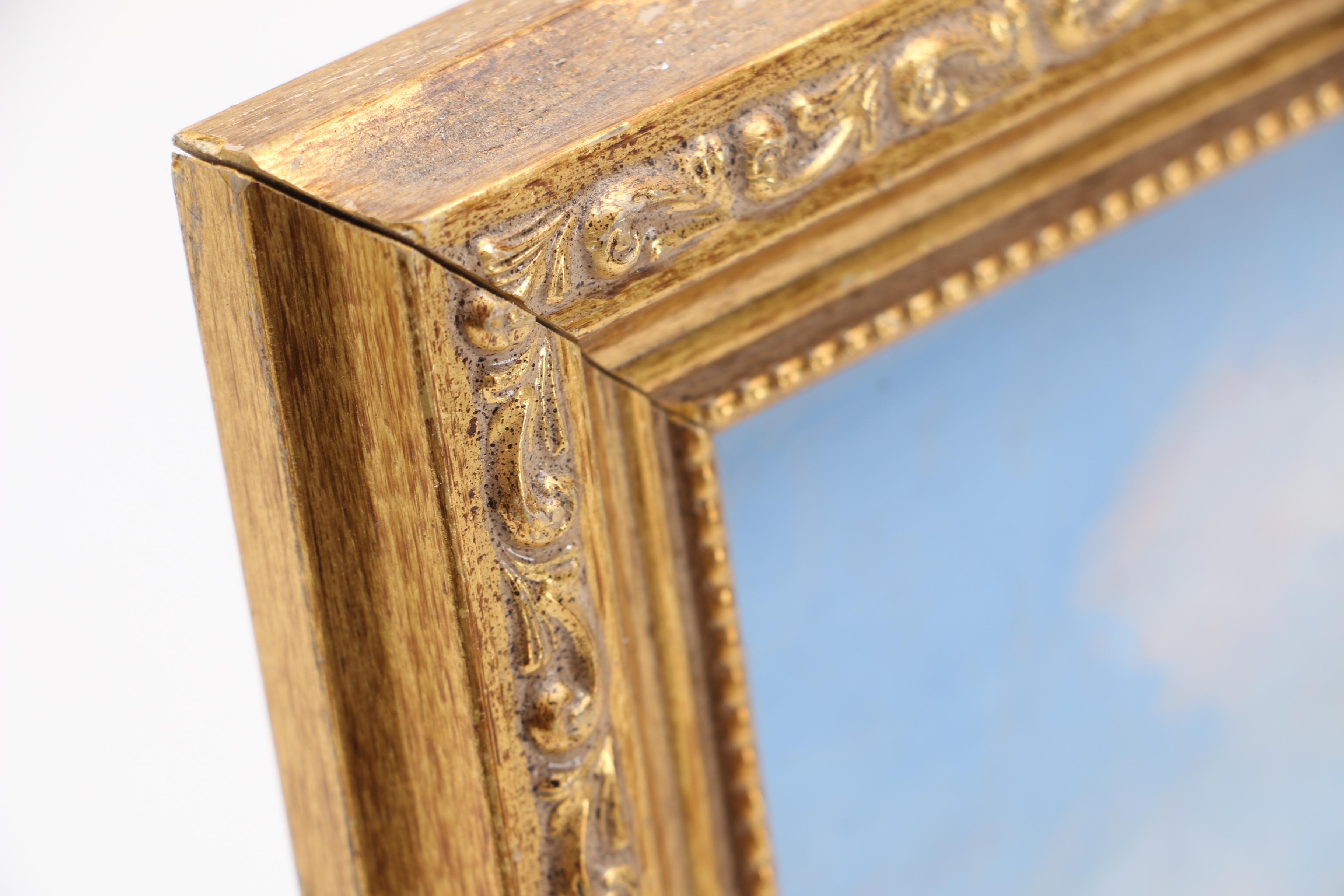 Oil Painting on Wood of a Golfing Green Under a Blue Sky