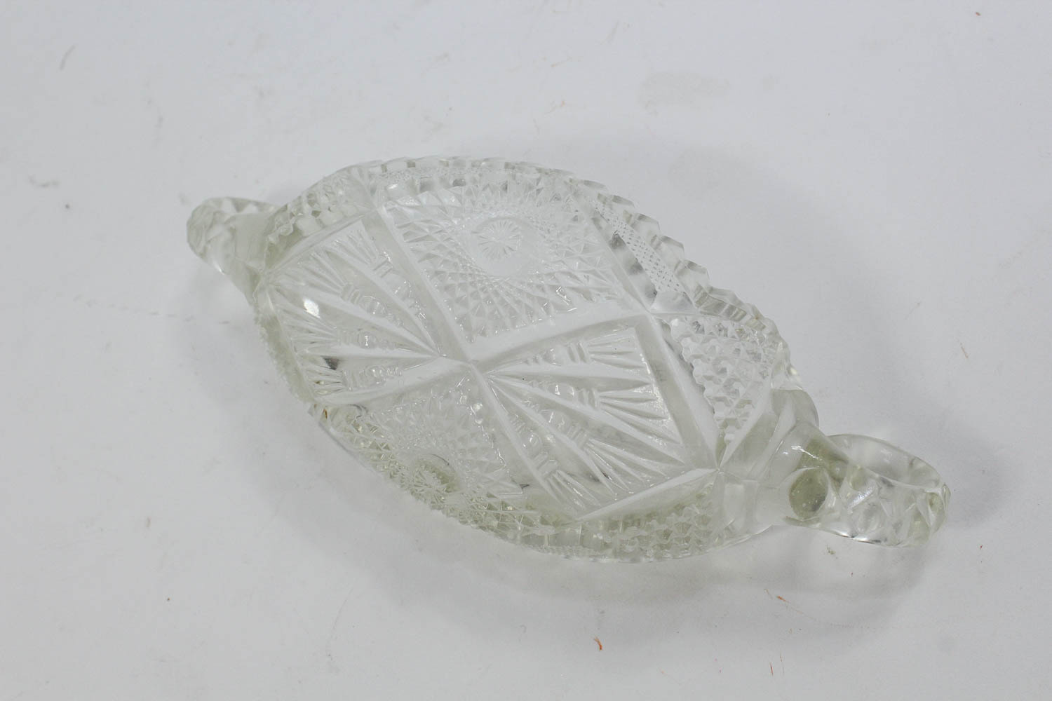 Crystal Glass Nappy Dish, Salt and Pepper Shakers and Cellars