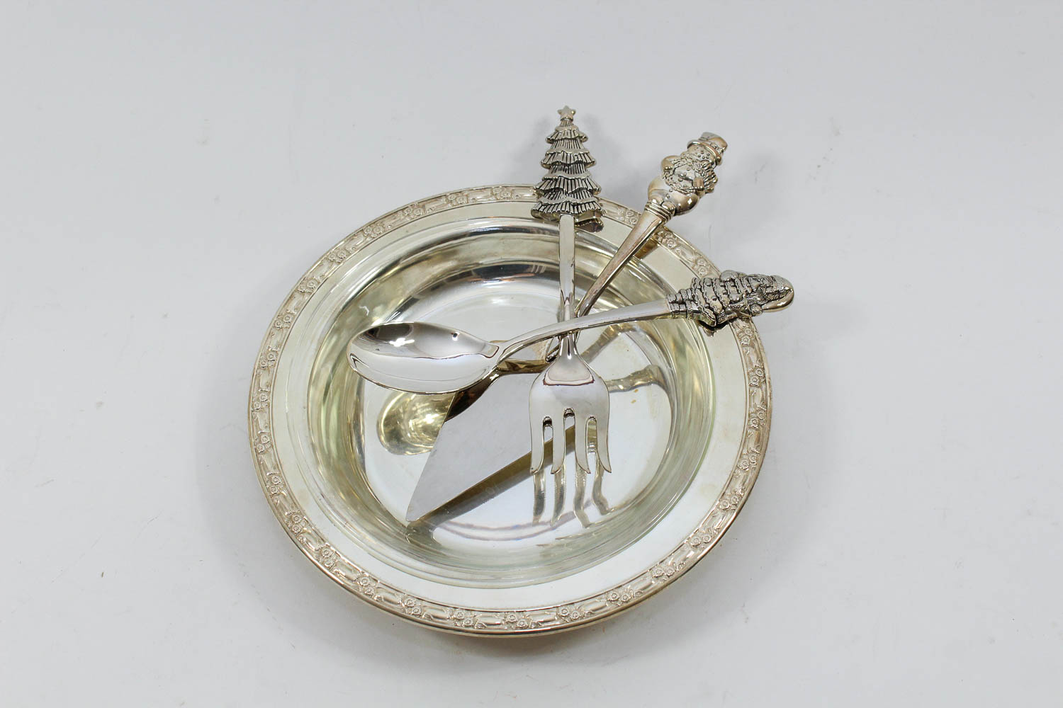 International Silver Company Silver Plate Christmas Platter Set