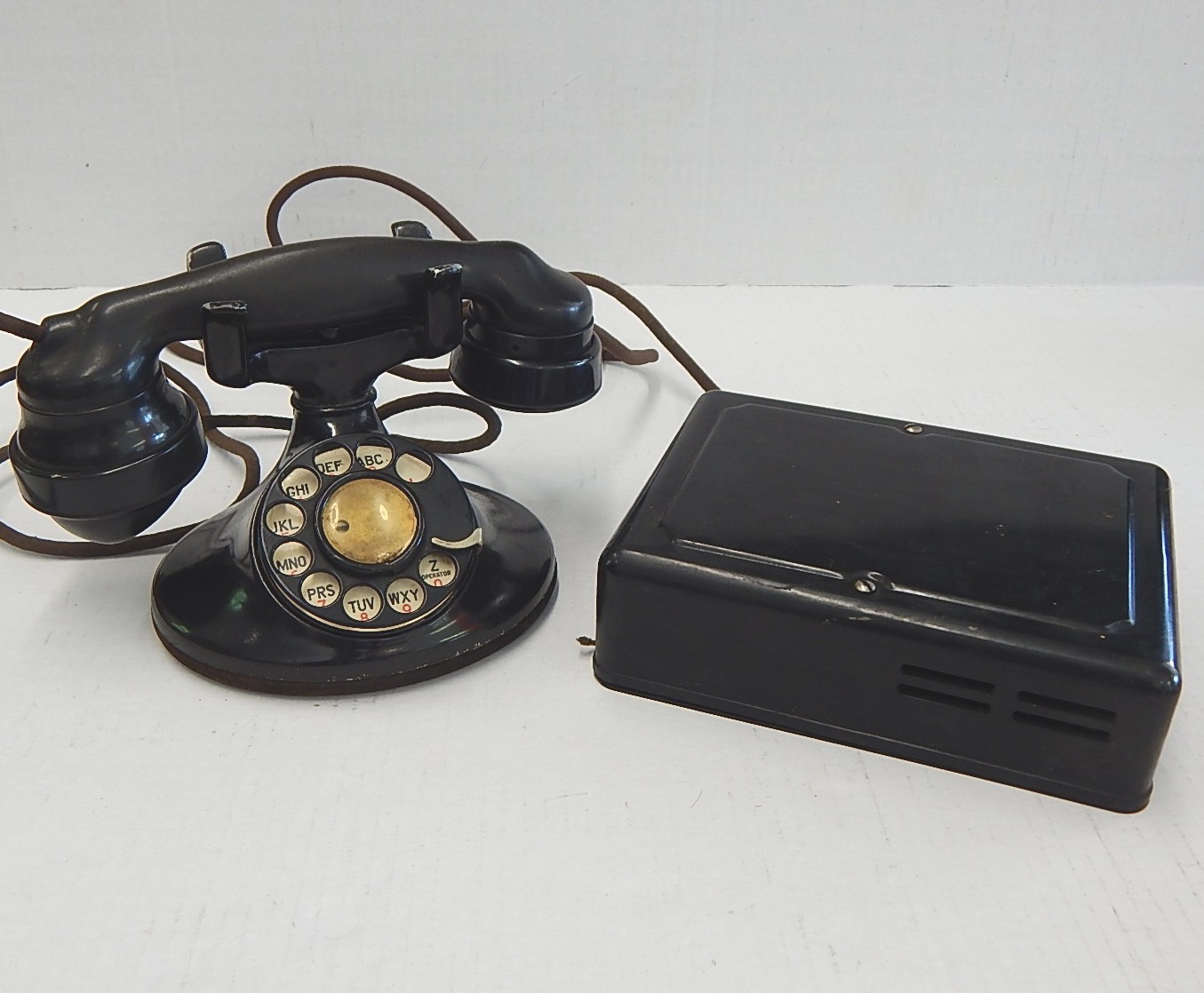1930s Era Art Deco Western Electric Telephone and Subset