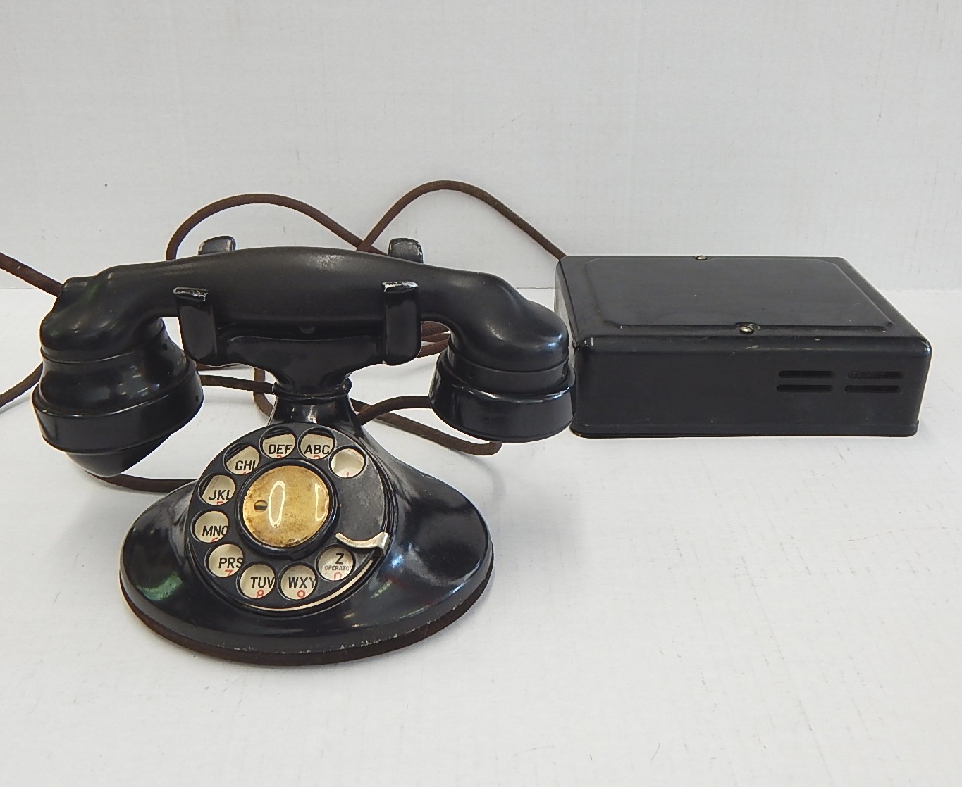 1930s Era Art Deco Western Electric Telephone and Subset