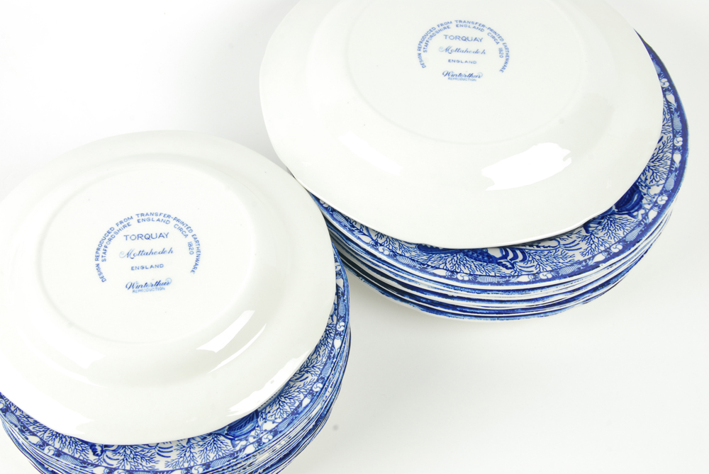 Torquay For Winterthur "Mottahedeh" Reproduction Earthenware Set